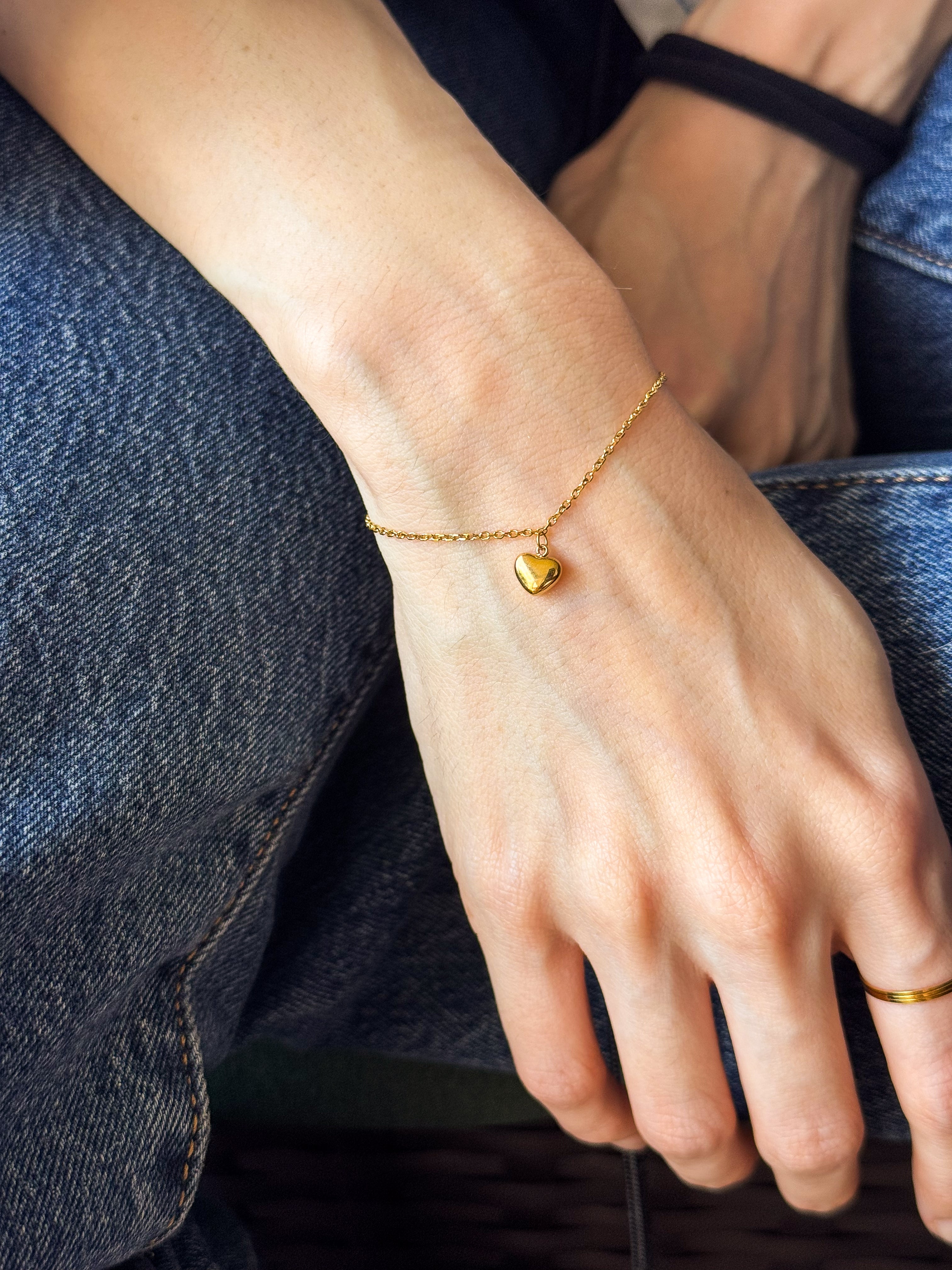 Pulseira Coração - Dourada