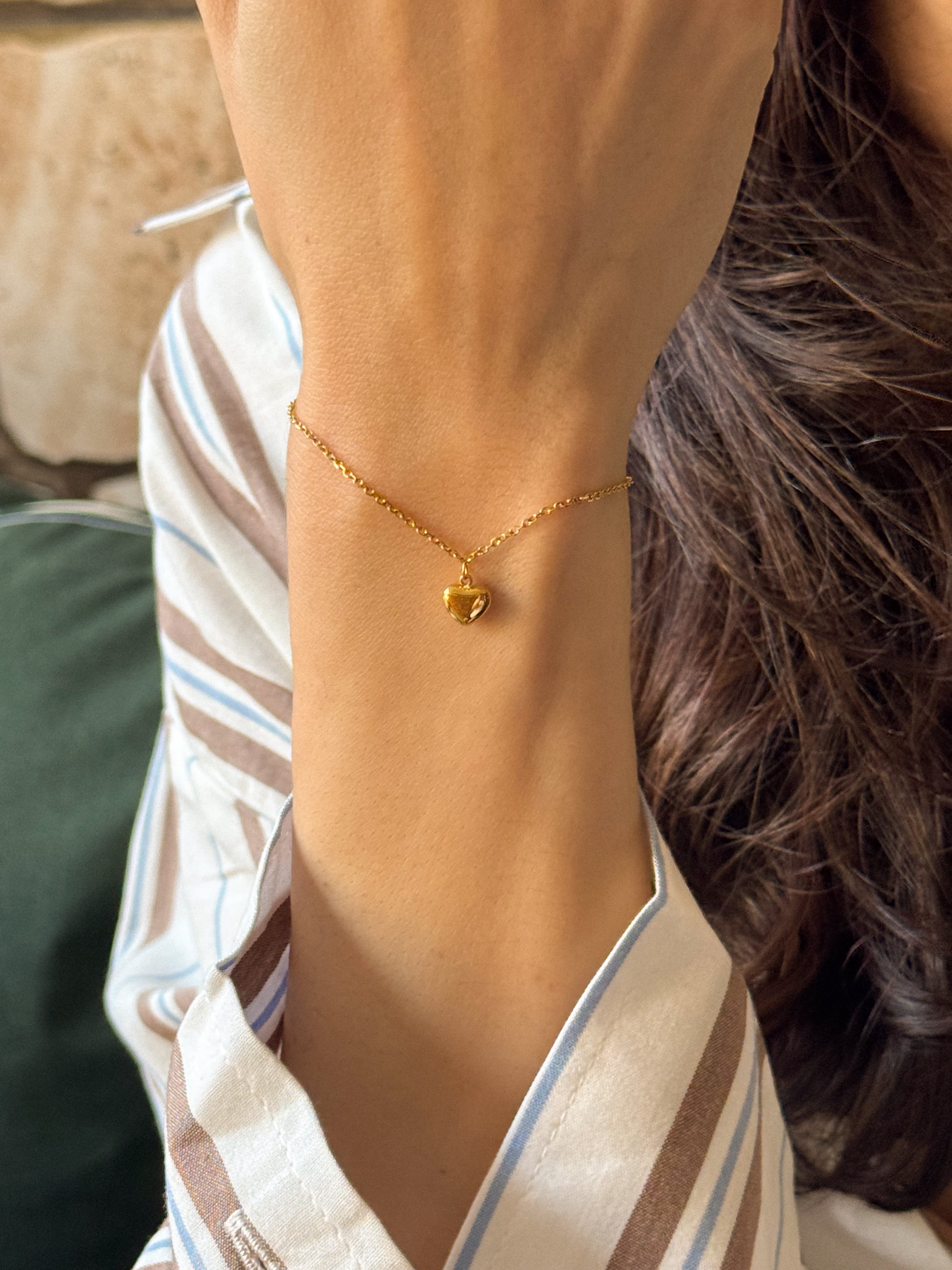 Pulseira Coração - Dourada