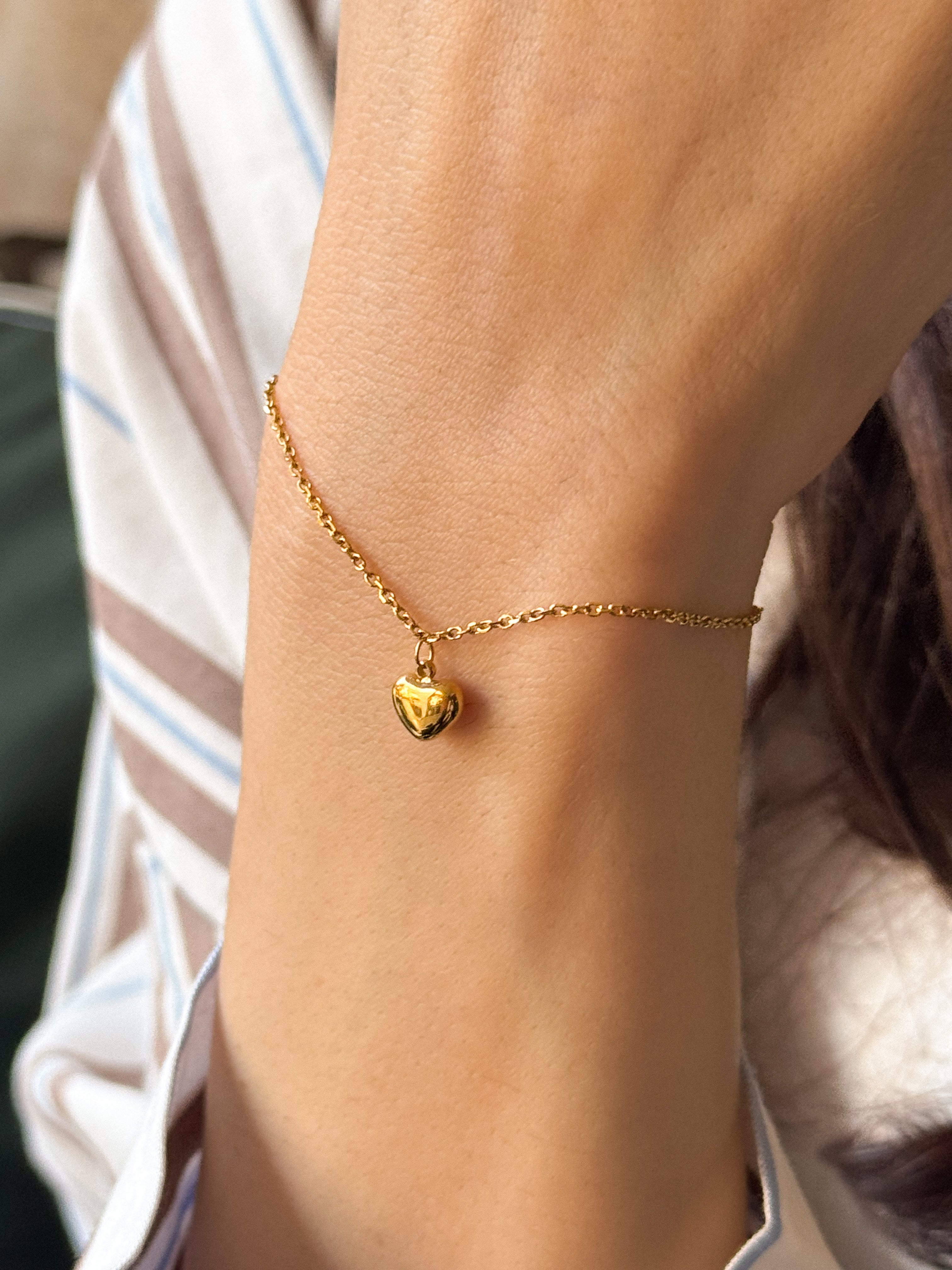 Pulseira Coração - Dourada