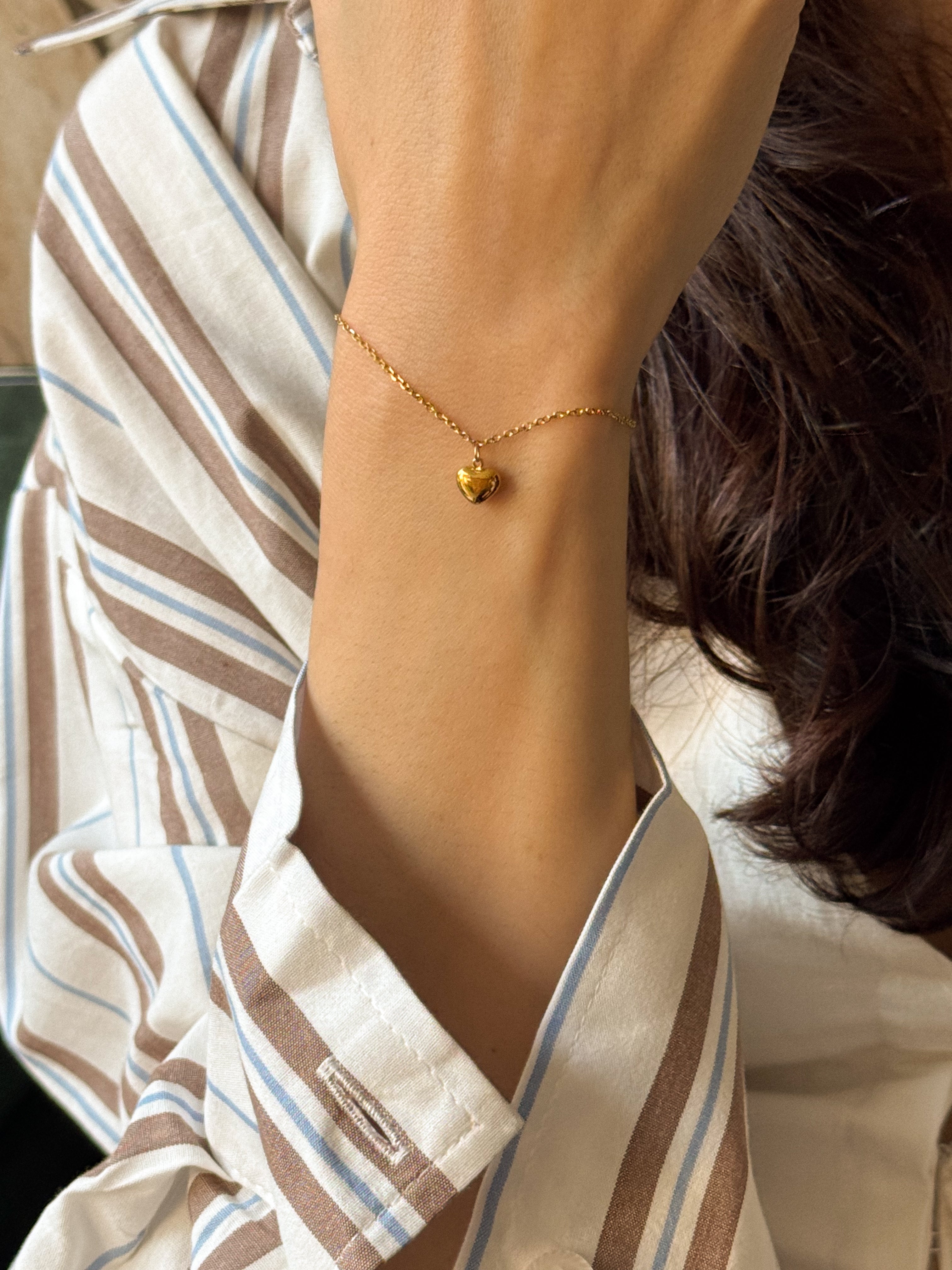 Pulseira Coração - Dourada