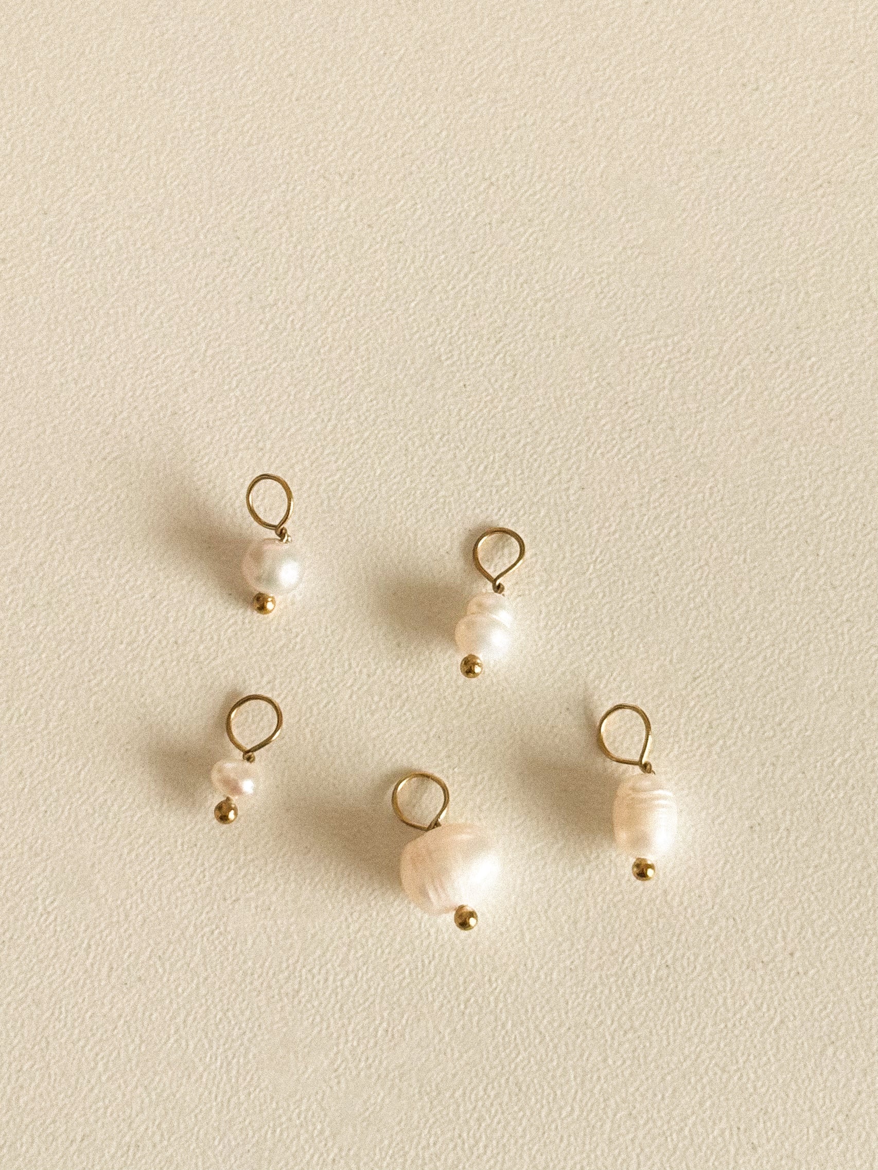 Kit de Pingentes de Pérola de Água Doce Natural - Dourado