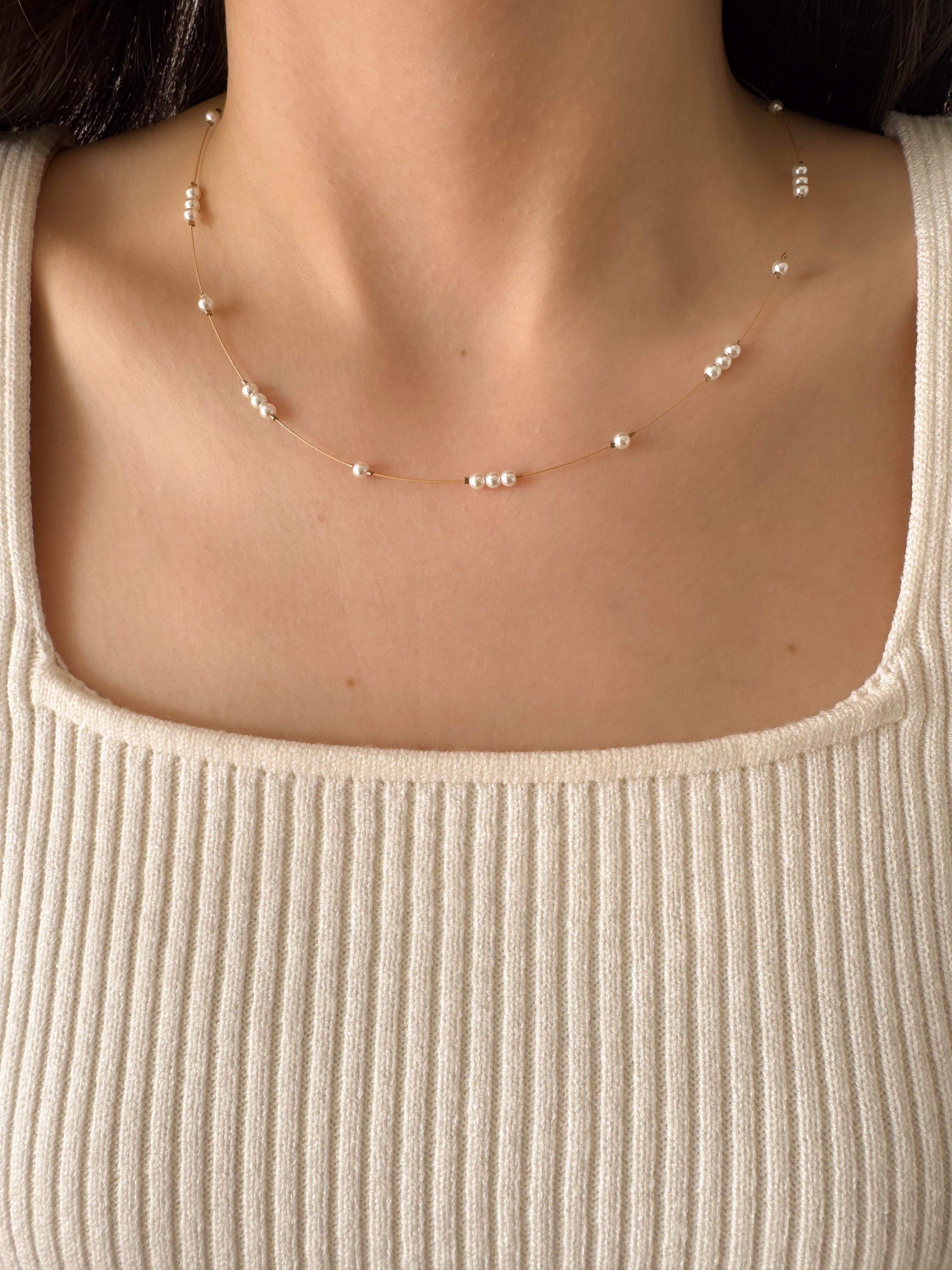 Colar Mini Pérolas - Dourado