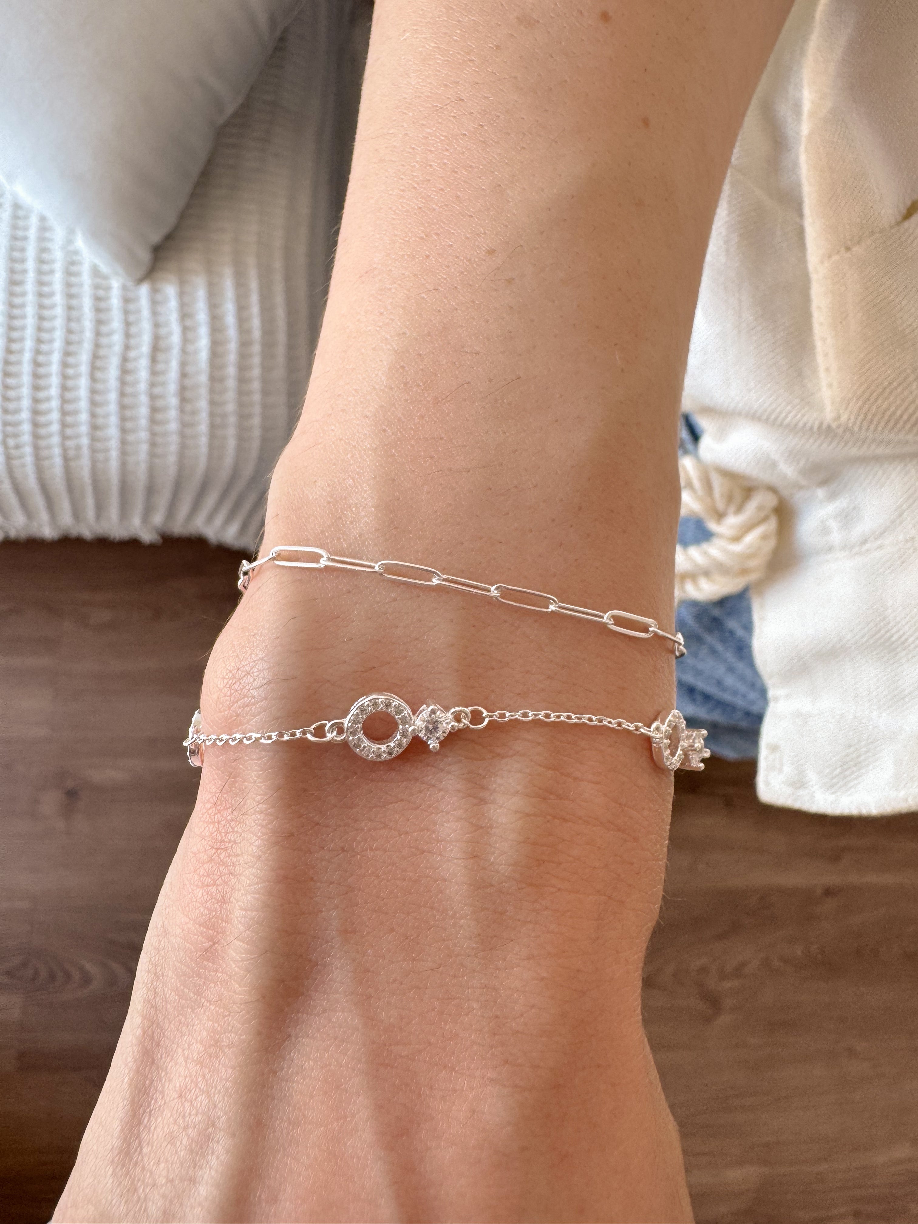 Pulseira Círculo Cravejado - Prata 925