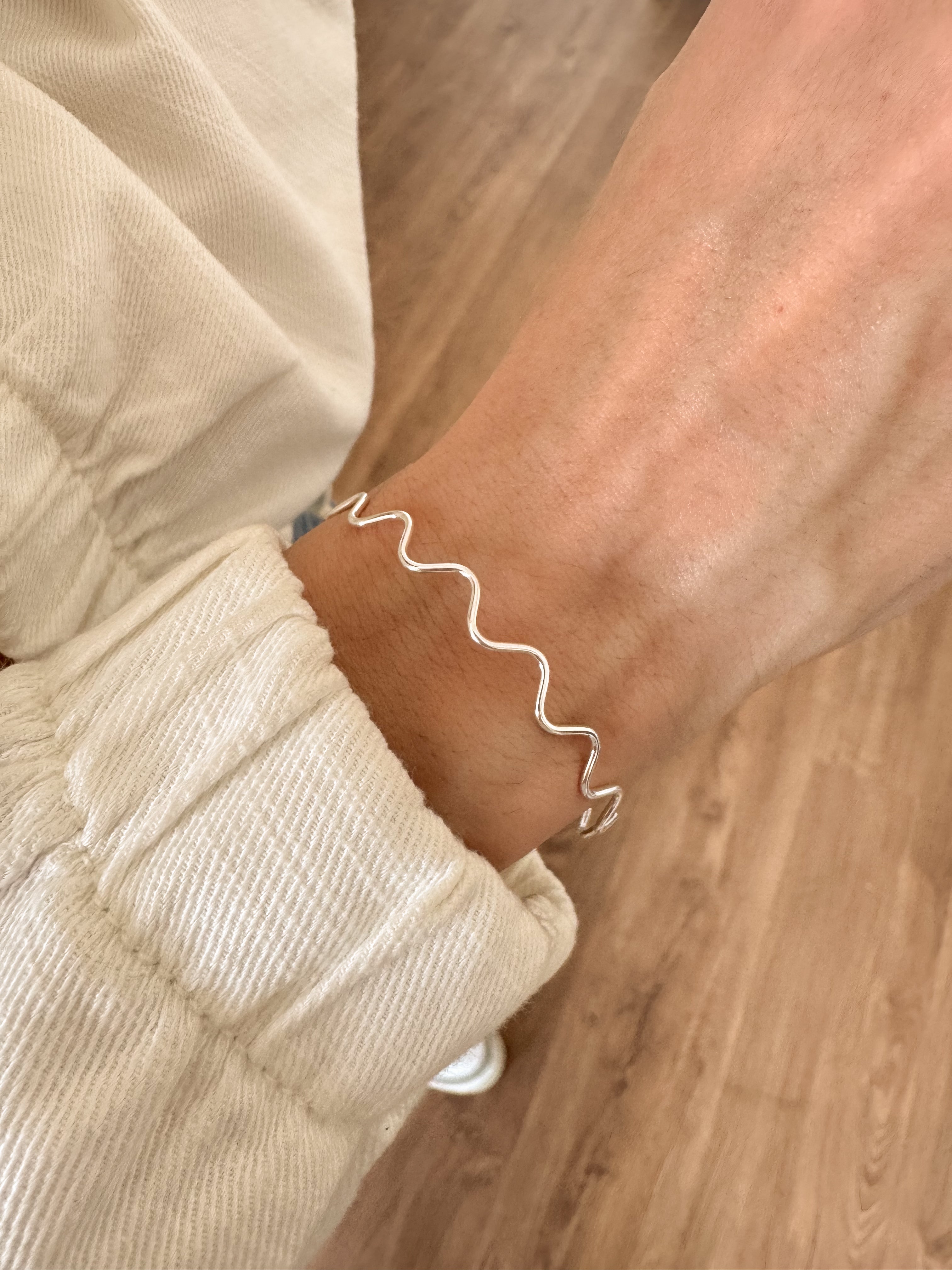 Bracelete Ondulado - Prata 925