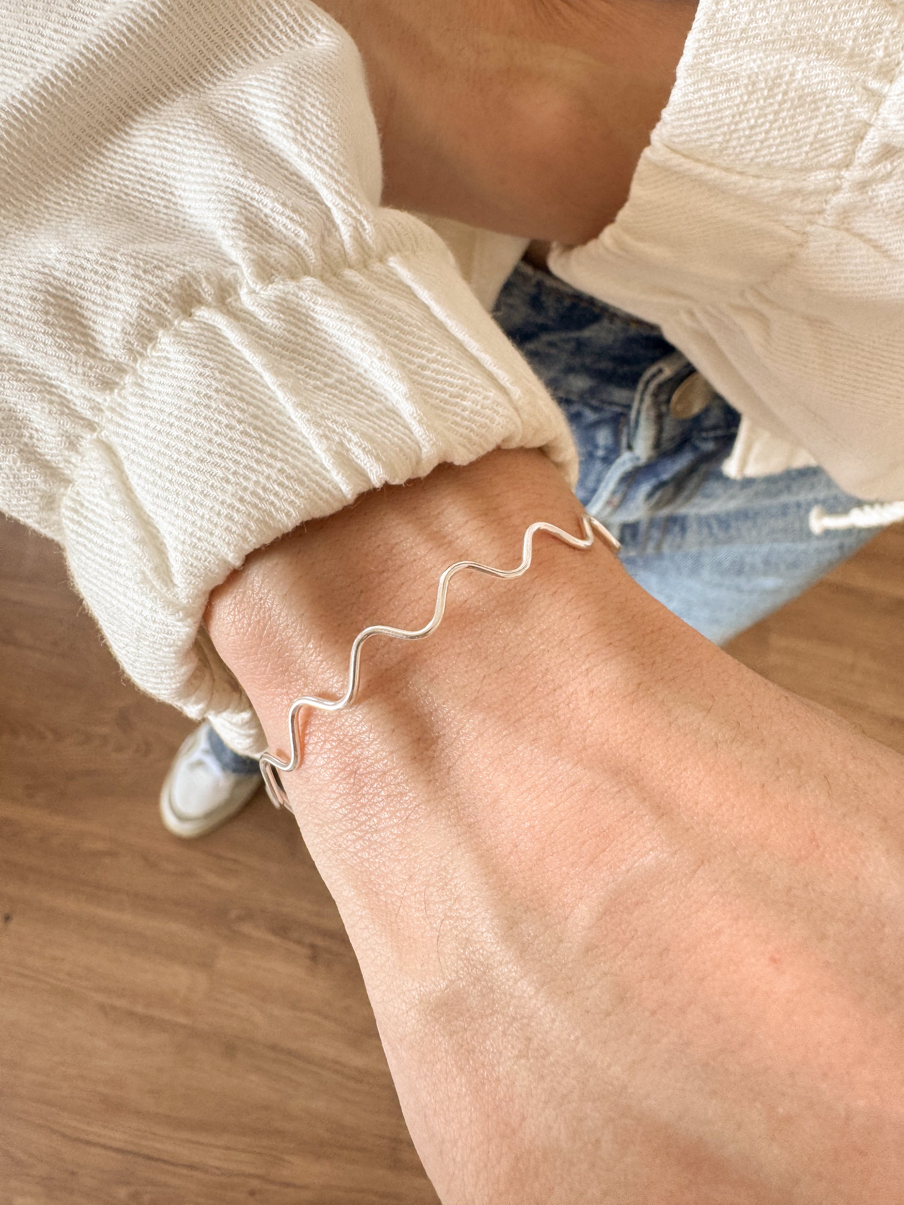 Bracelete Ondulado - Prata 925