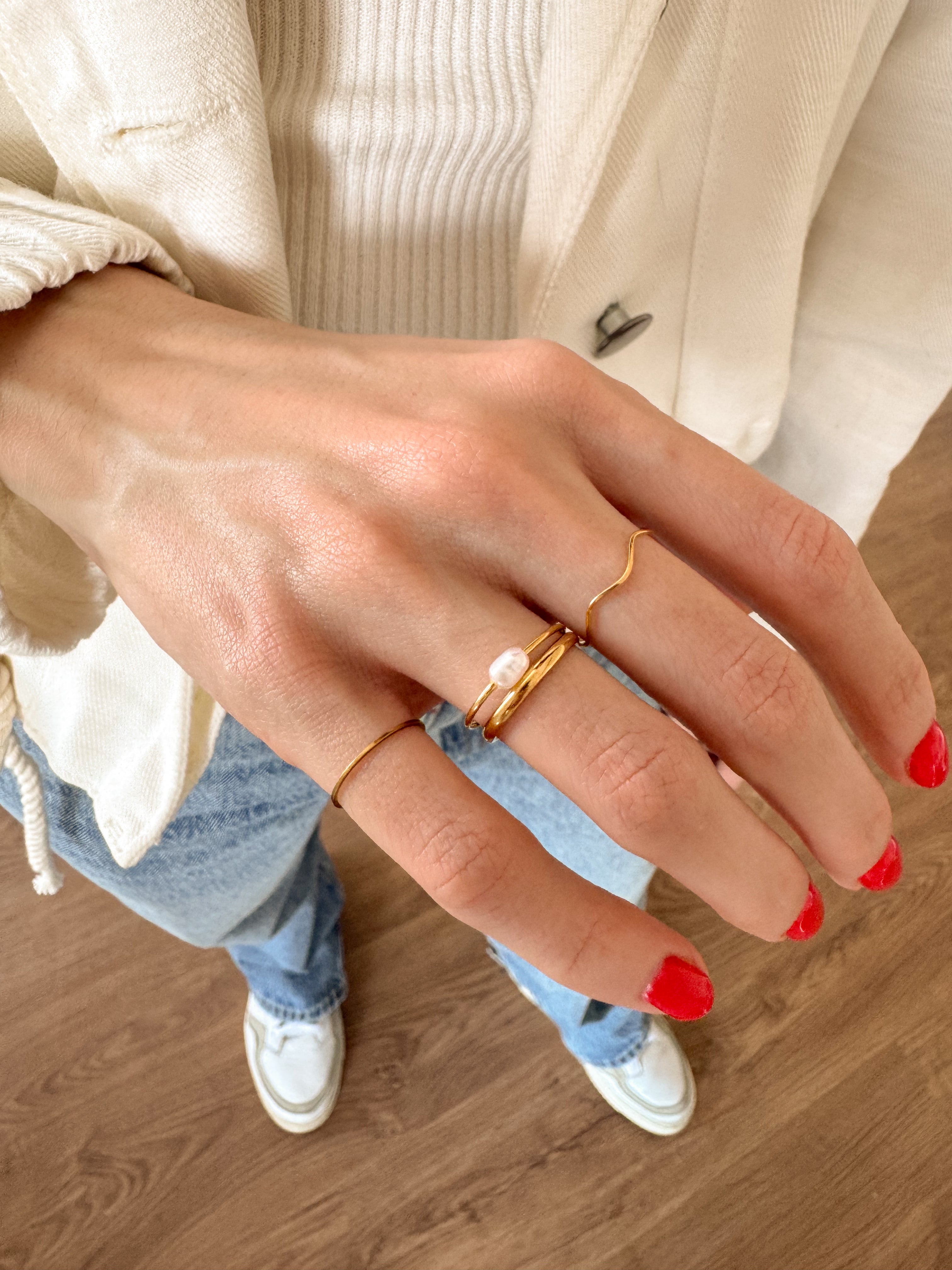 Anel Falange Liso - Dourado