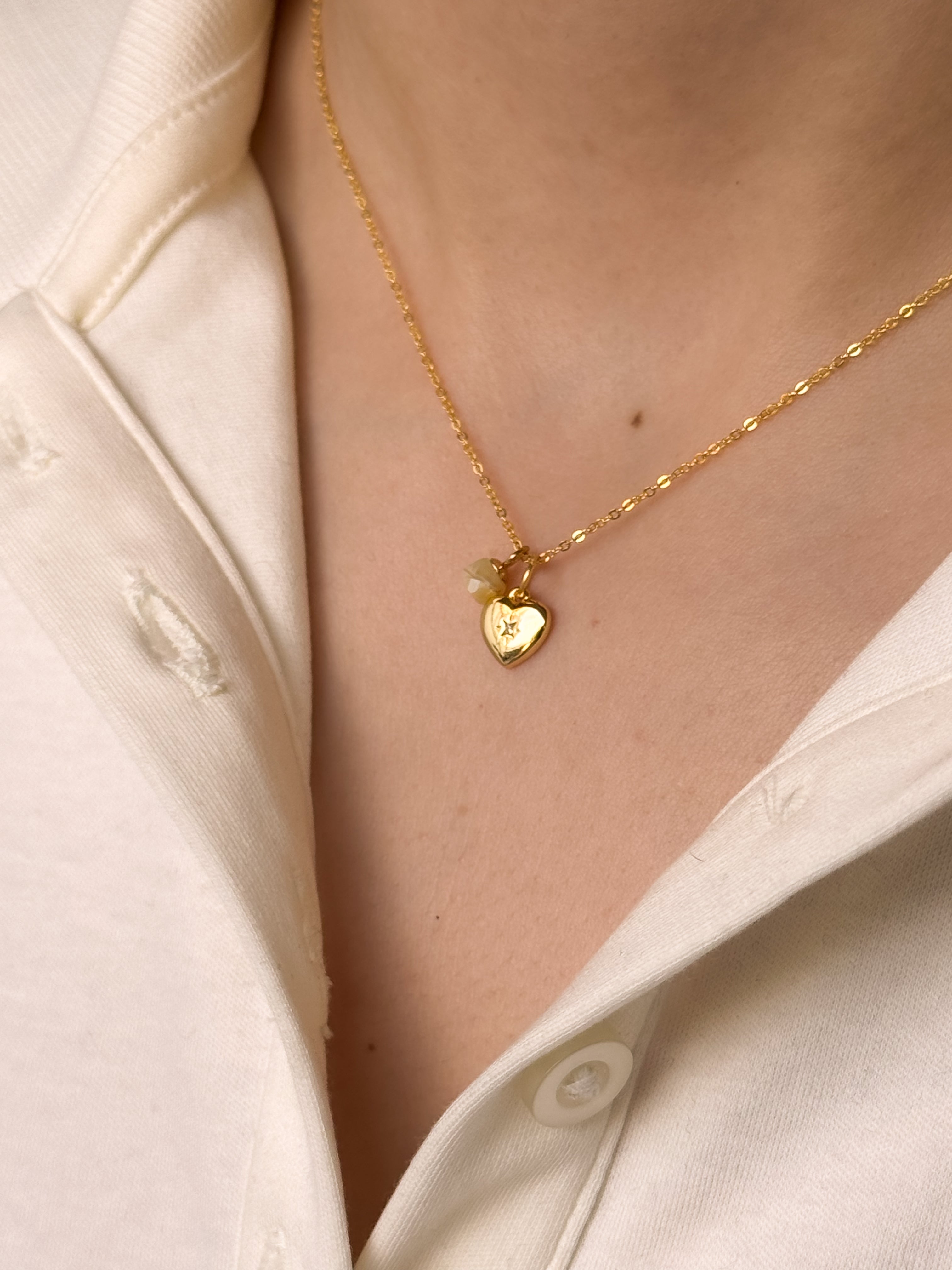 Colar Coração Bling - Dourado