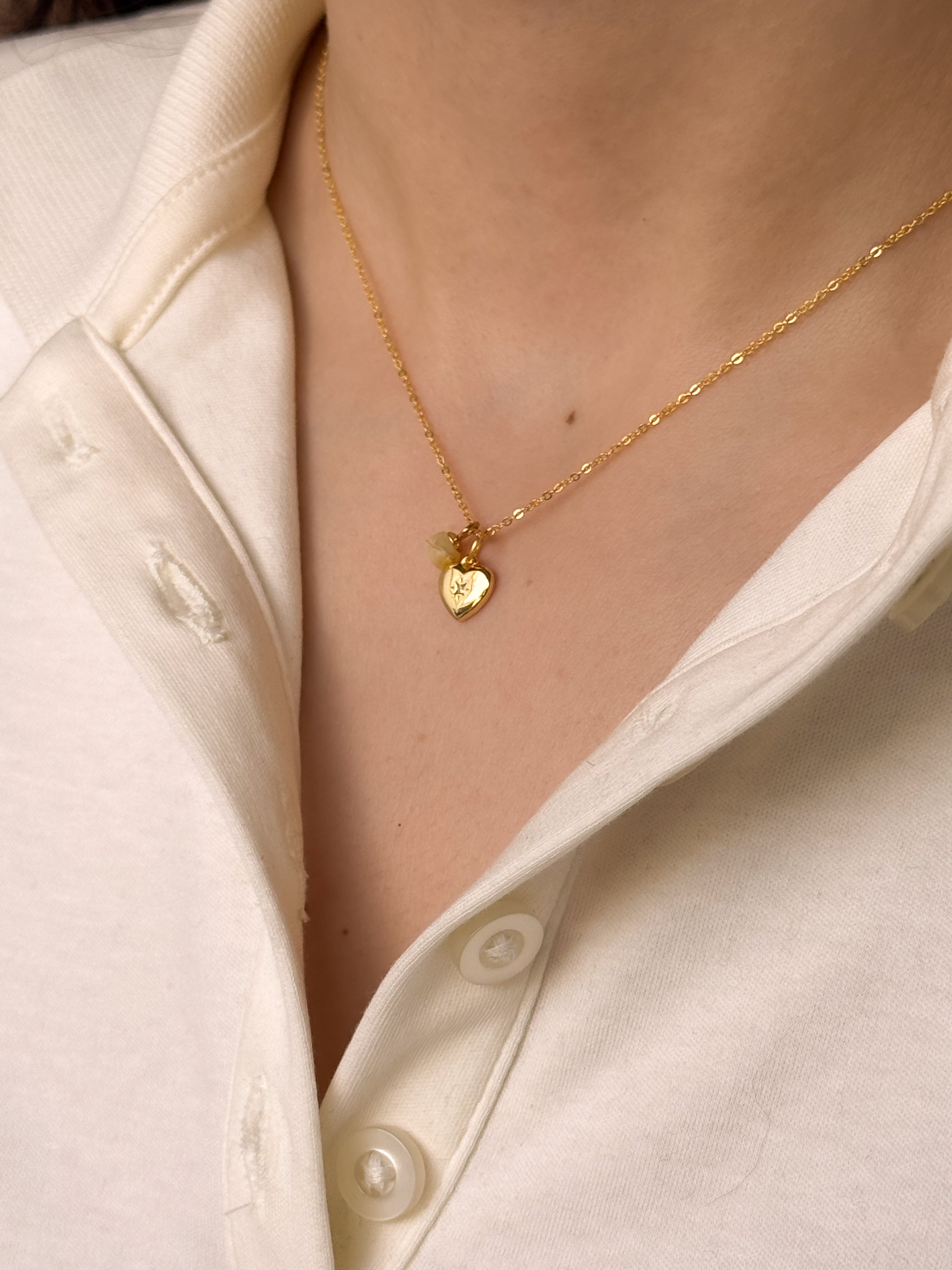 Colar Coração Bling - Dourado