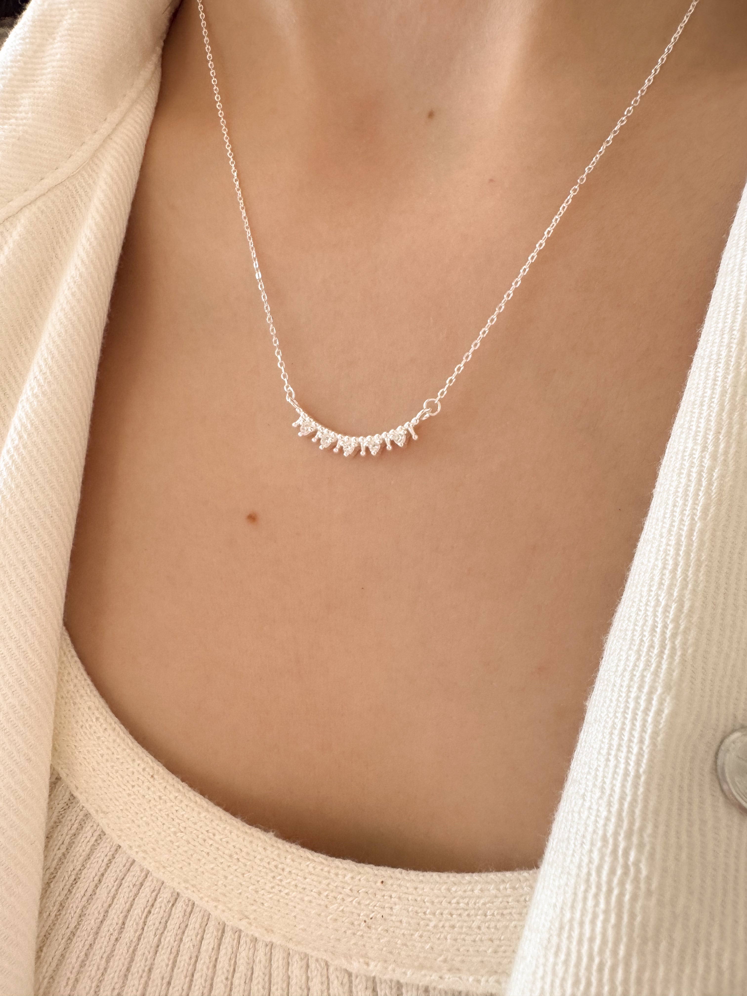 Colar Coroa Cravejado - Prata 925