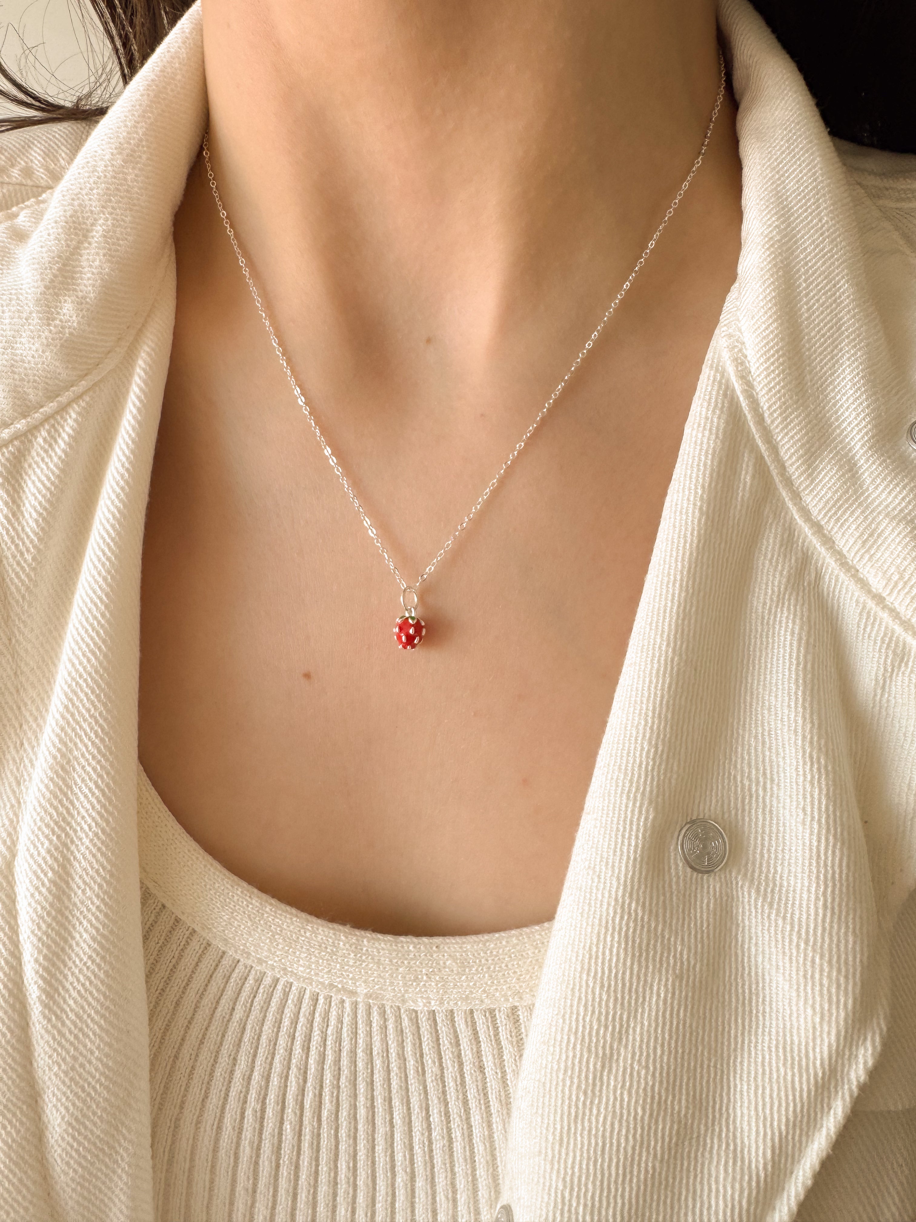 Pingente Moranguinho - Prata 925