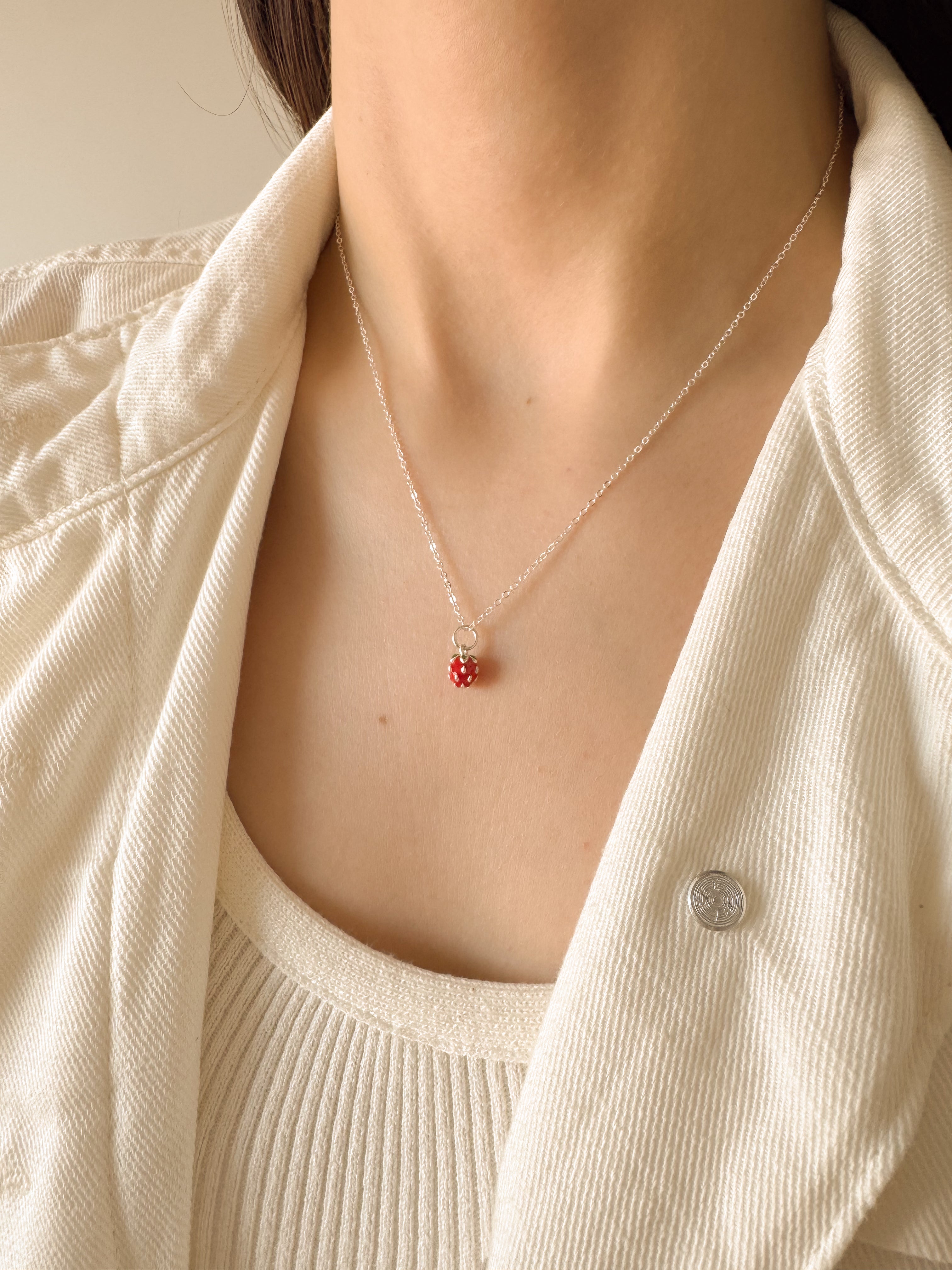 Pingente Moranguinho - Prata 925