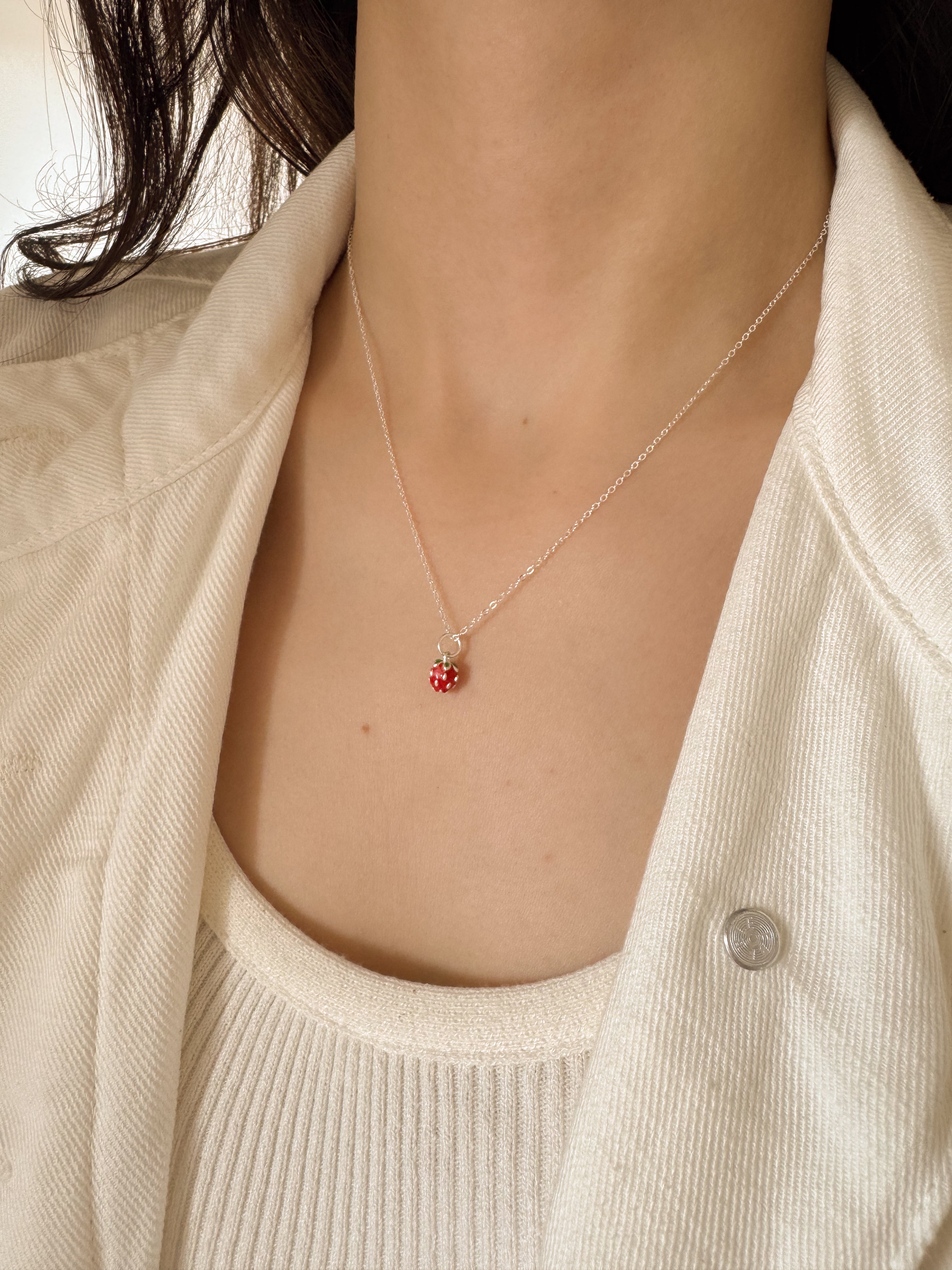 Pingente Moranguinho - Prata 925