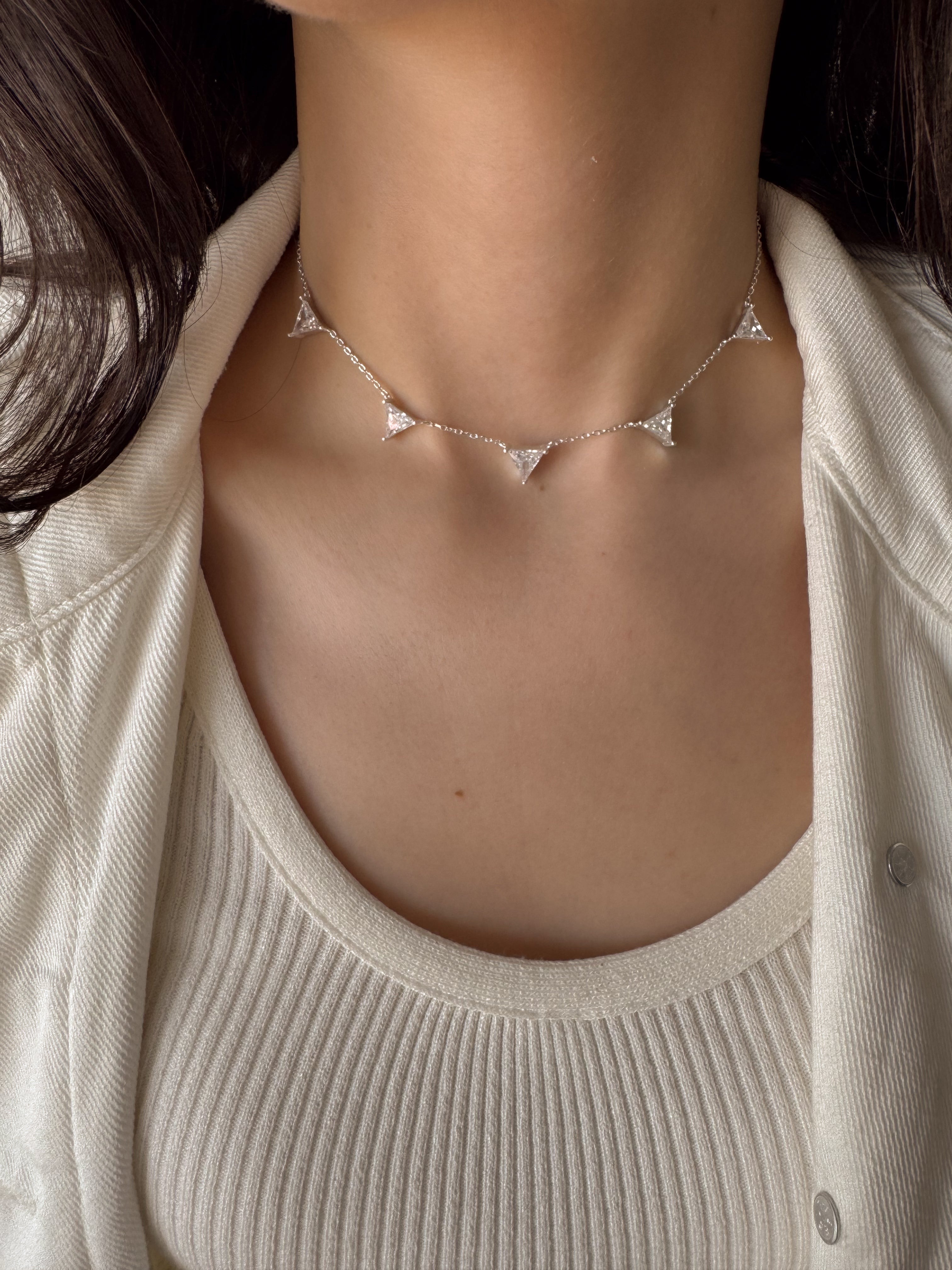 Choker Triângulo - Prata 925