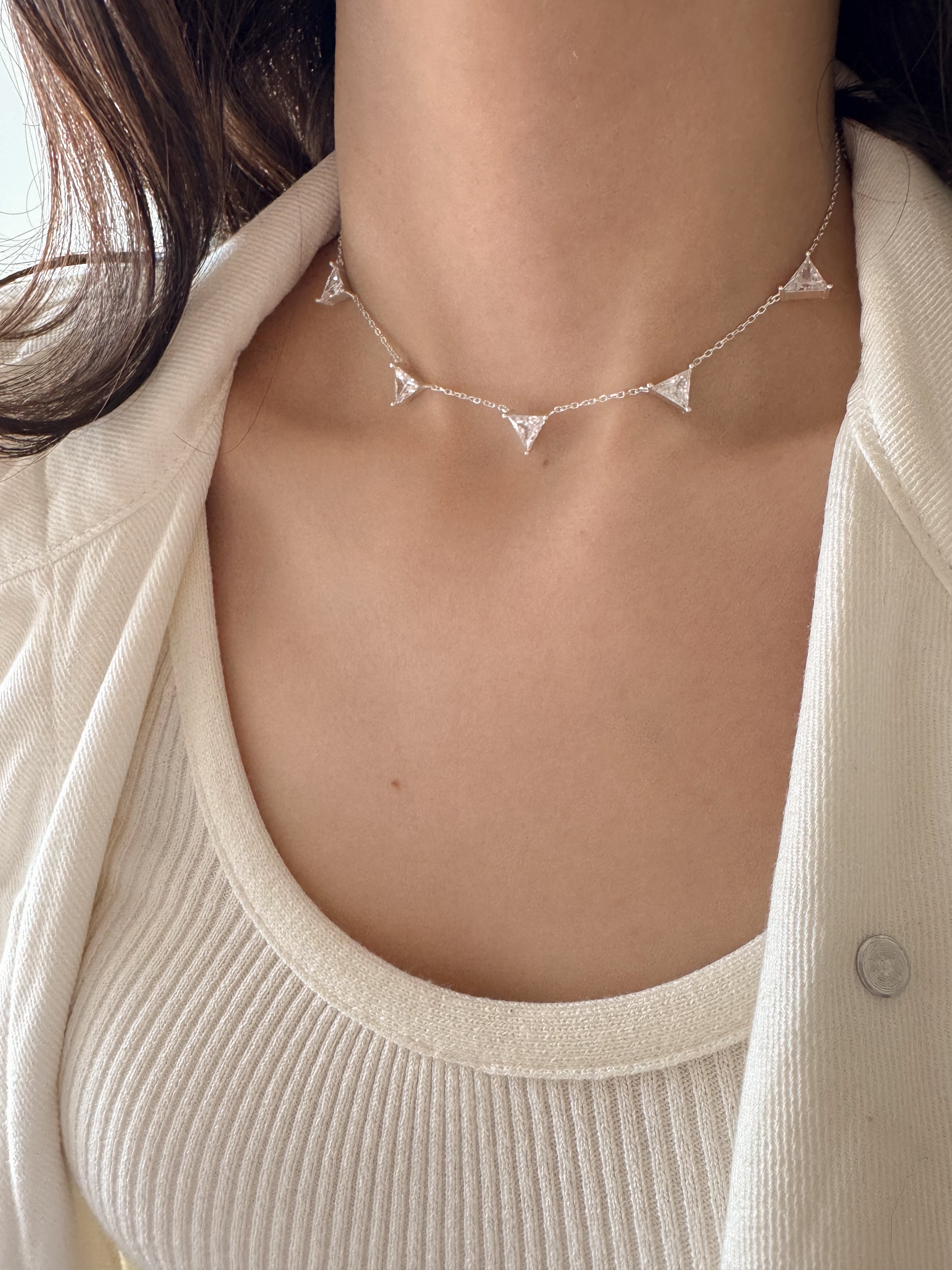 Choker Triângulo - Prata 925