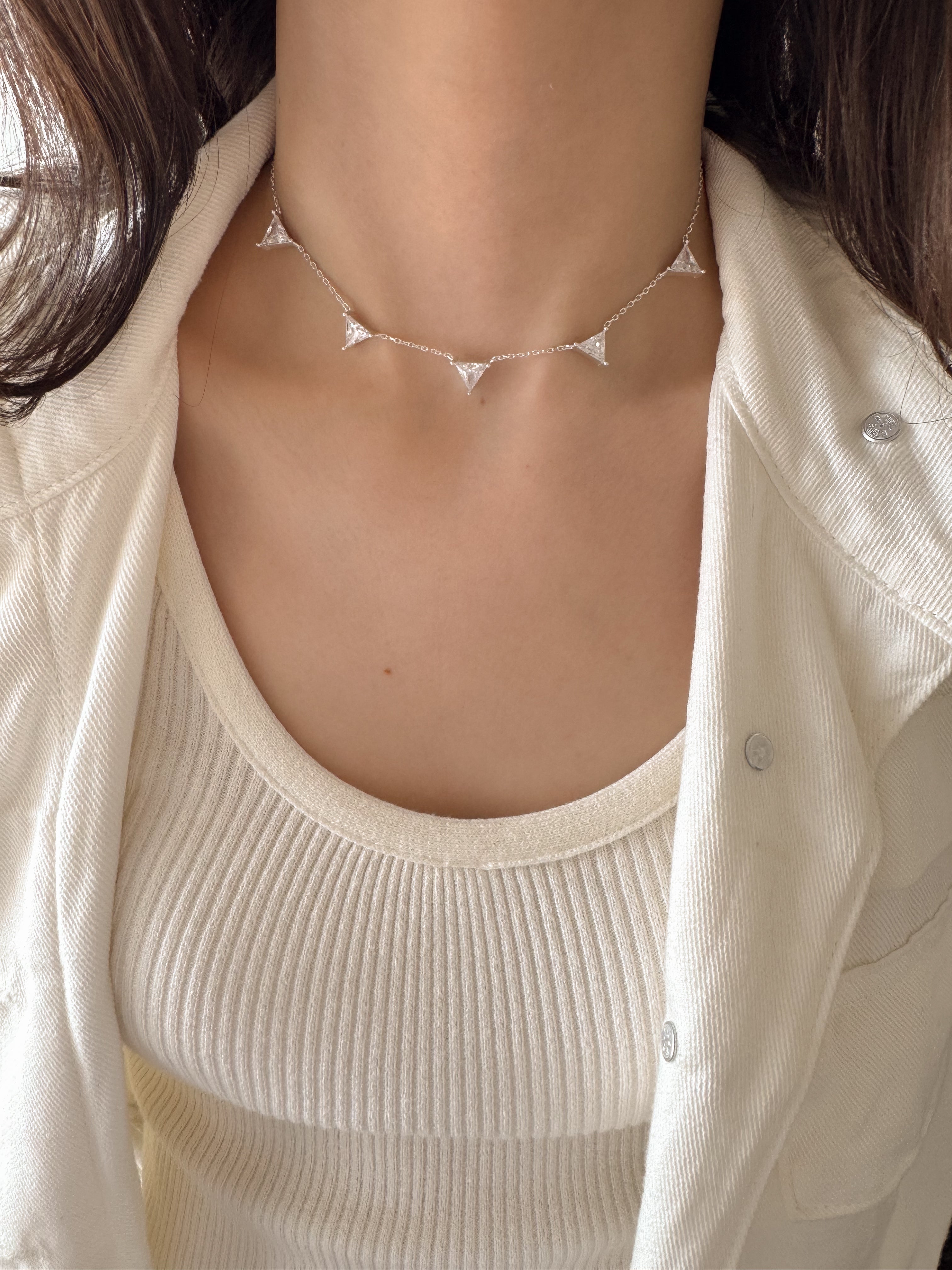 Choker Triângulo - Prata 925