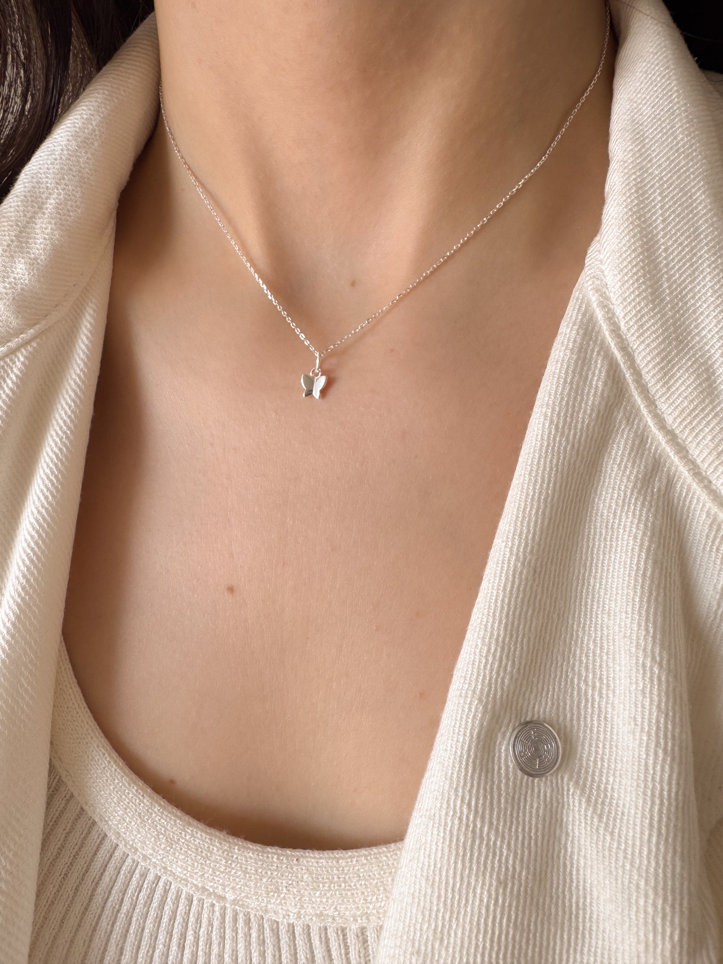 Colar Mini Borboletinha - Prata 925