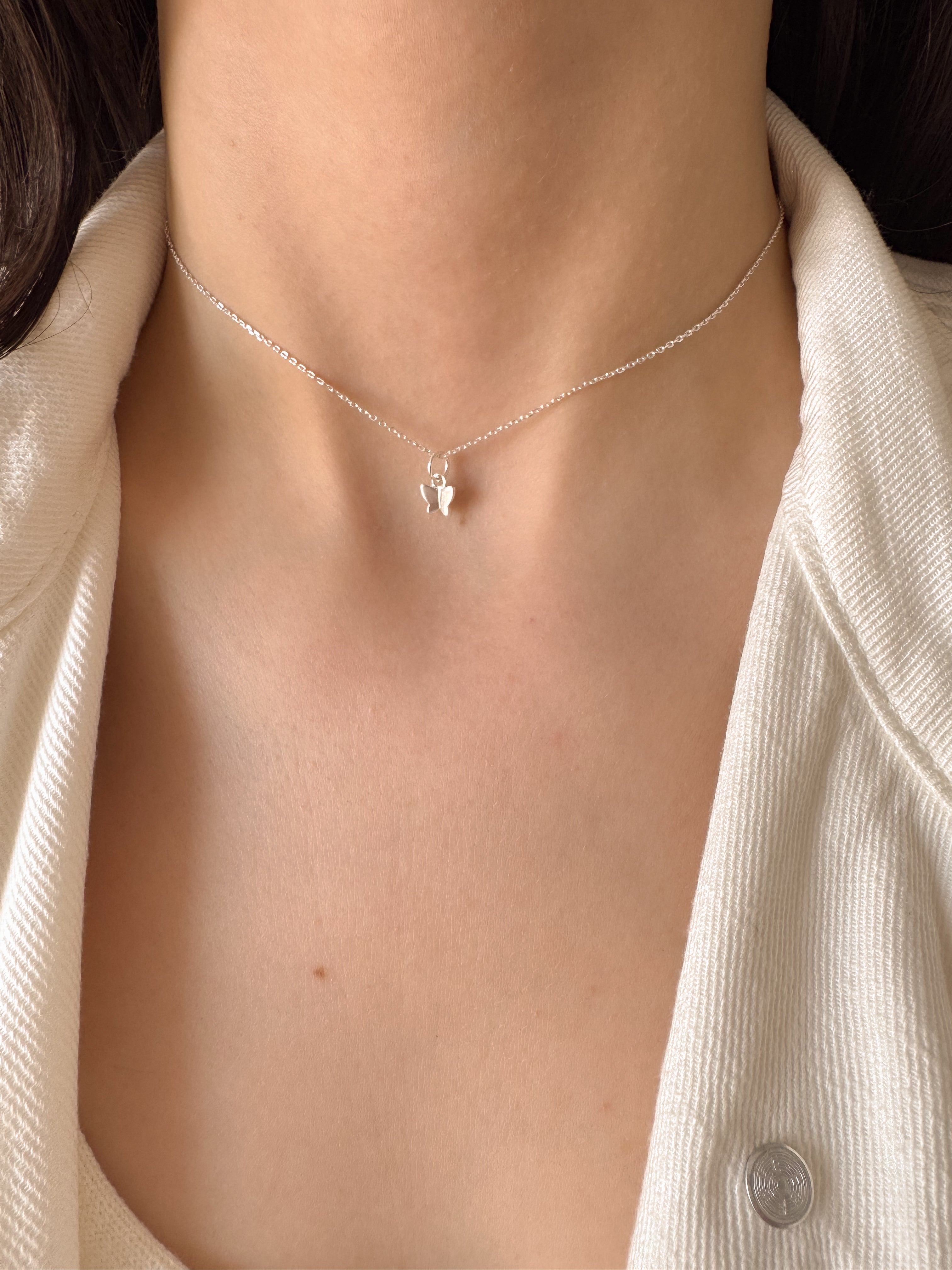 Colar Mini Borboletinha - Prata 925