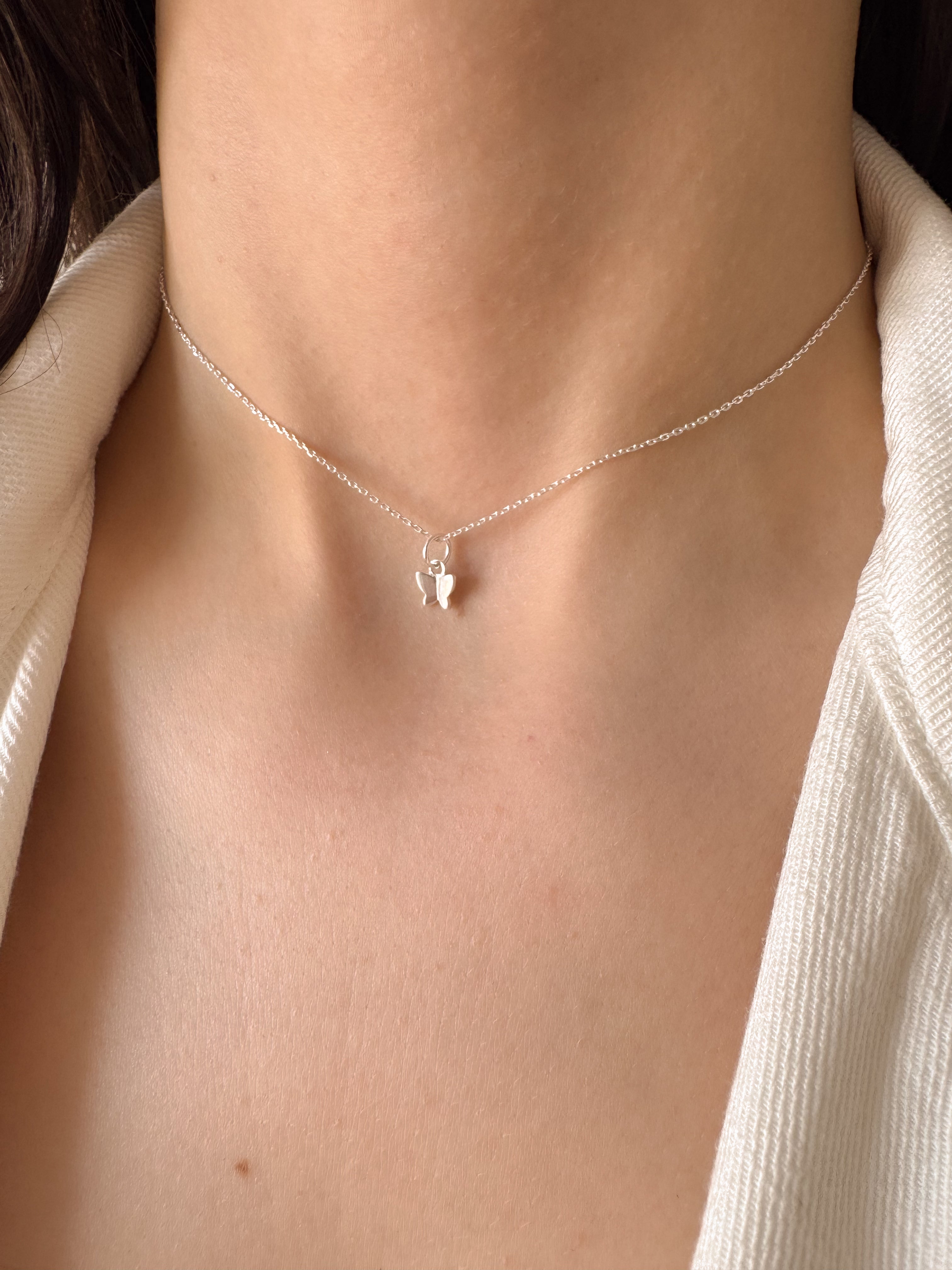 Colar Mini Borboletinha - Prata 925