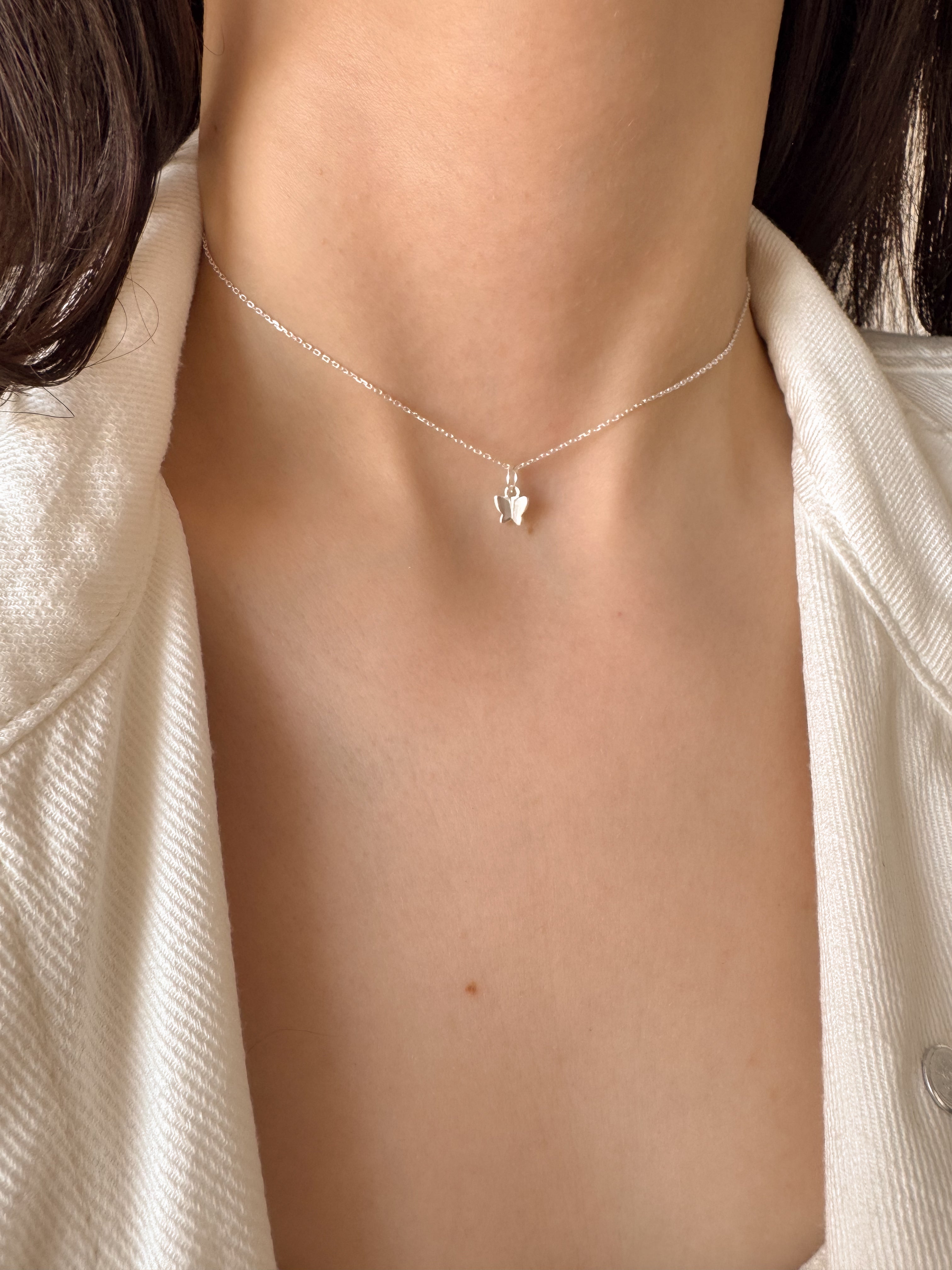 Colar Mini Borboletinha - Prata 925