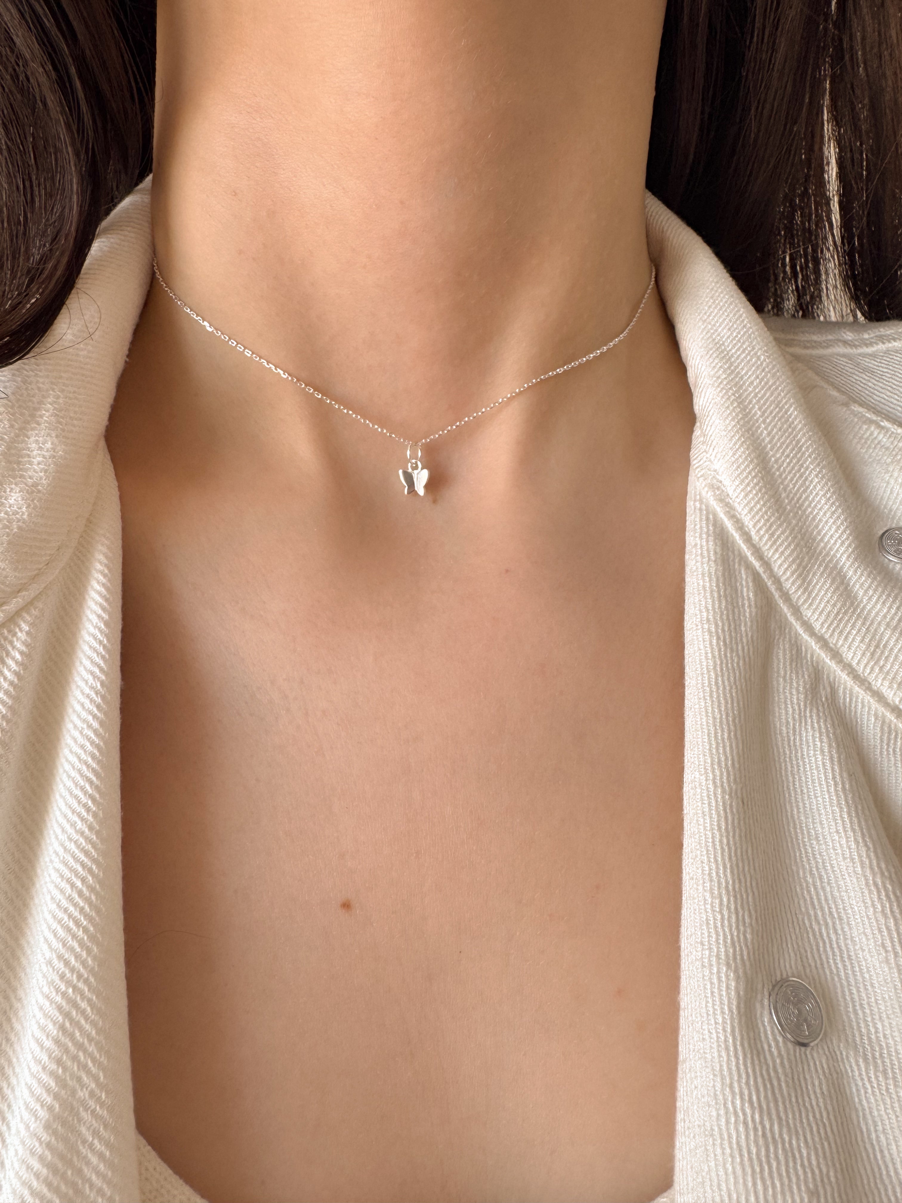 Colar Mini Borboletinha - Prata 925