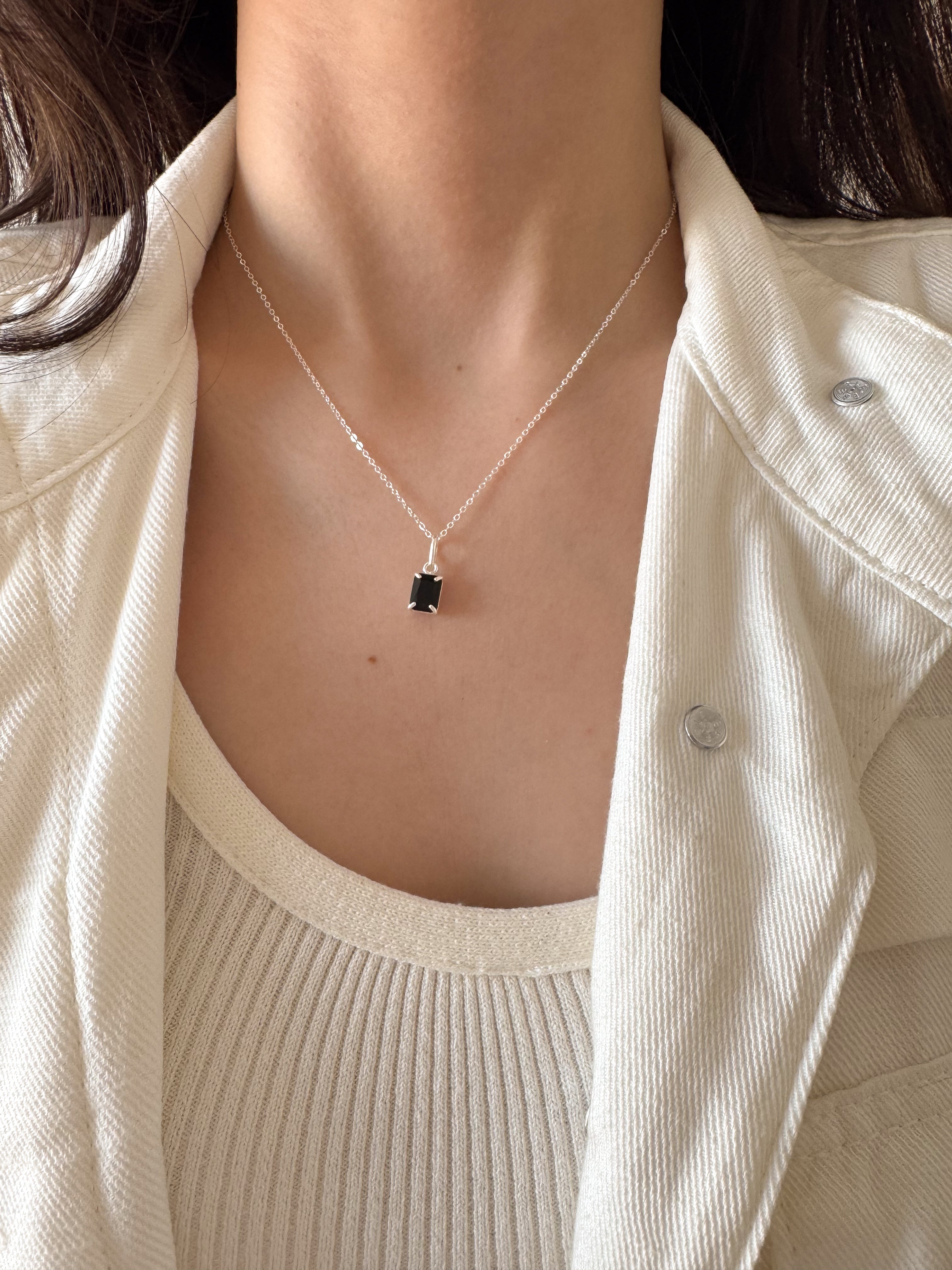 Colar Ônix - Prata 925