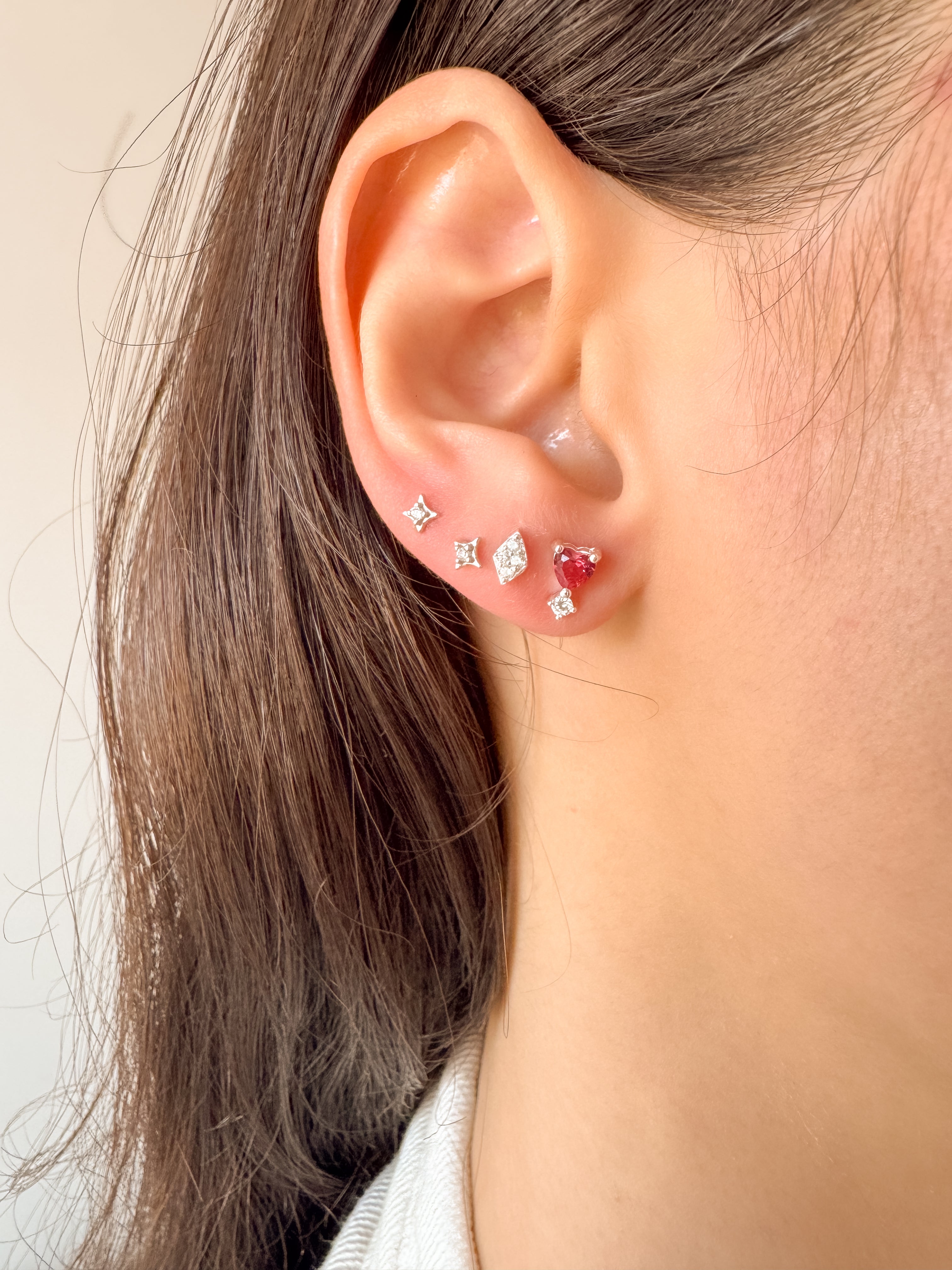 Brinco Mini Star - Prata 925