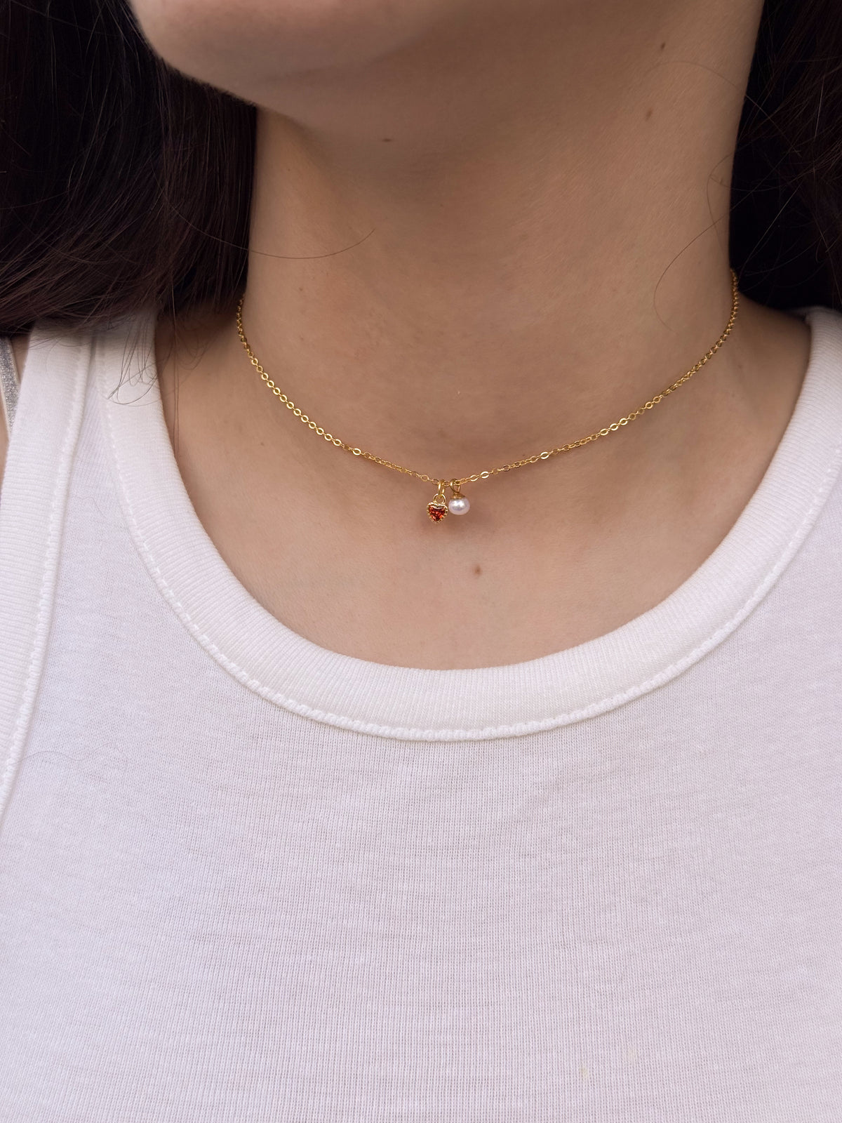 Pingente de Mini Pérola Natural - Dourado