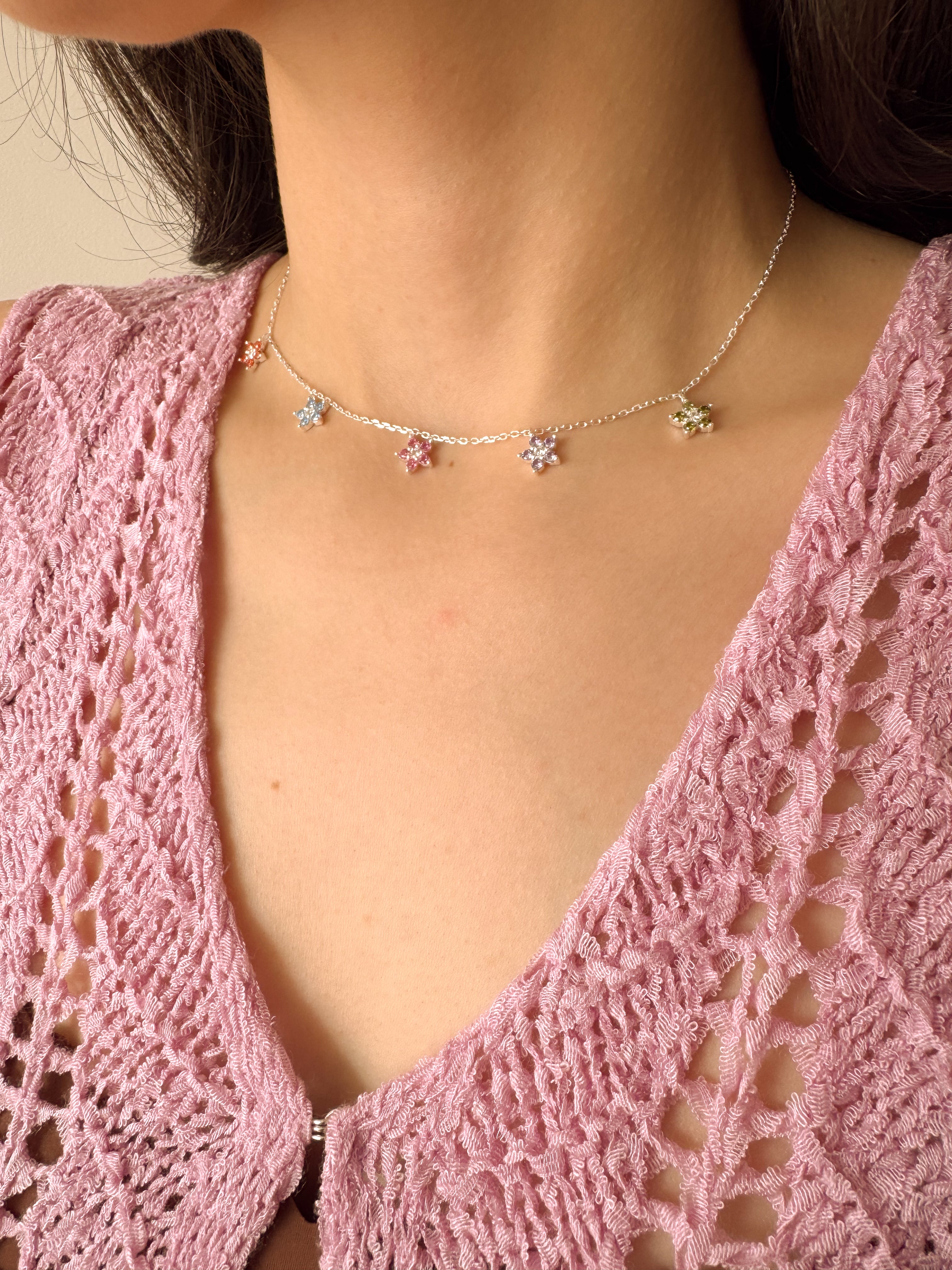 Choker Flores - Prata 925