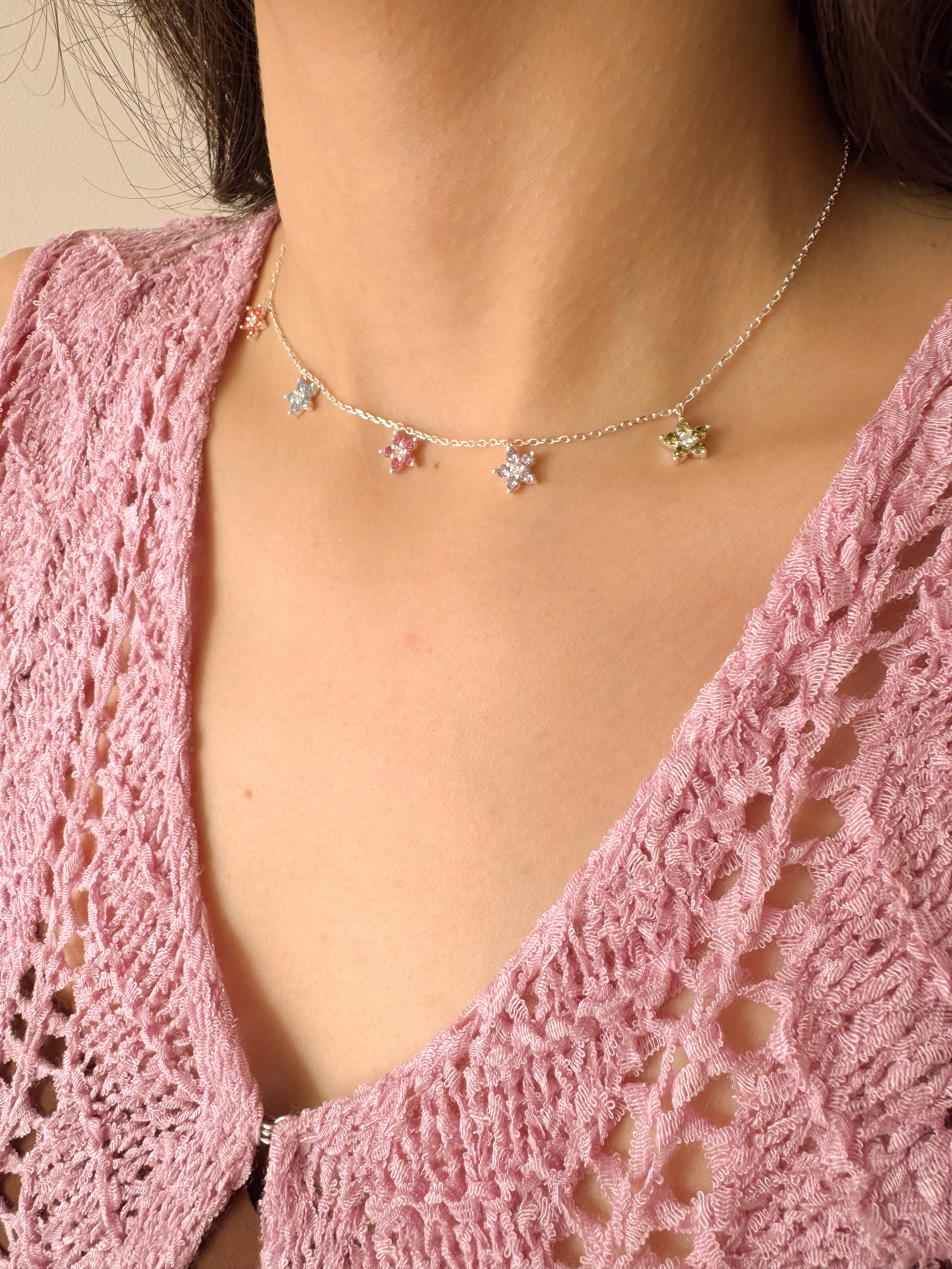 Choker Flores - Prata 925