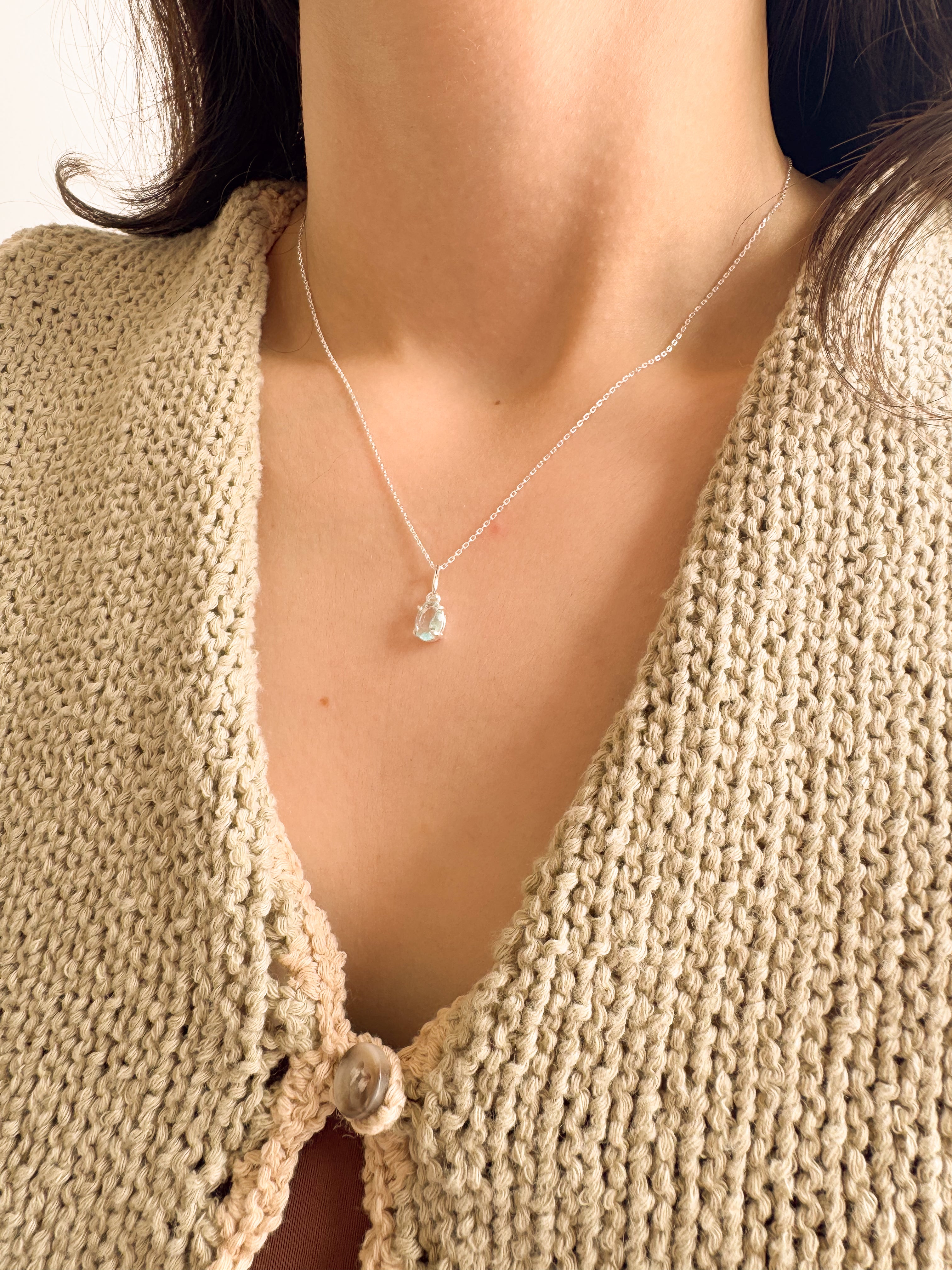 Colar Oval Aquamarine - Prata 925