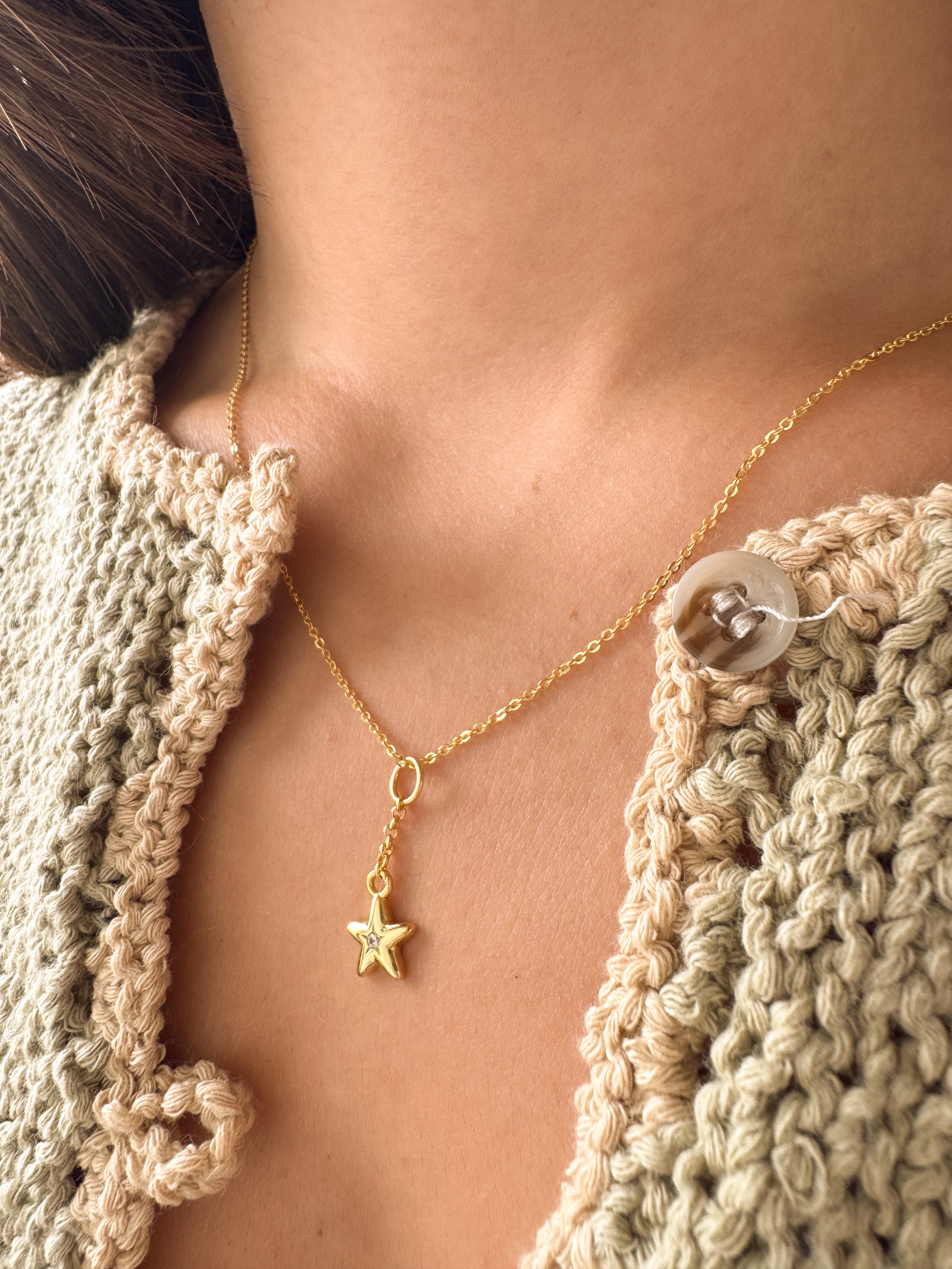 Pingente Correntinha Star - Dourado