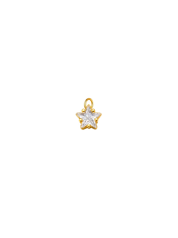 Pingente Estrela Cristal - Dourado
