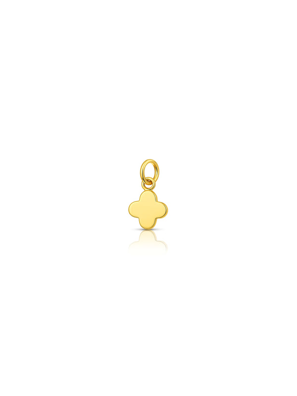 Pingente Mini Trevo Liso - Dourado