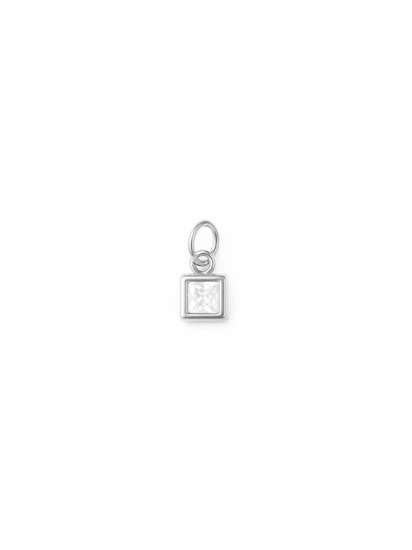 Pingente Mini Square Cristal - Prata 925