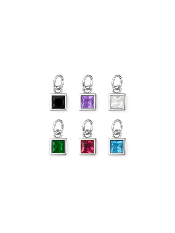 Kit de Pingentes Square Coloridos - Prata 925
