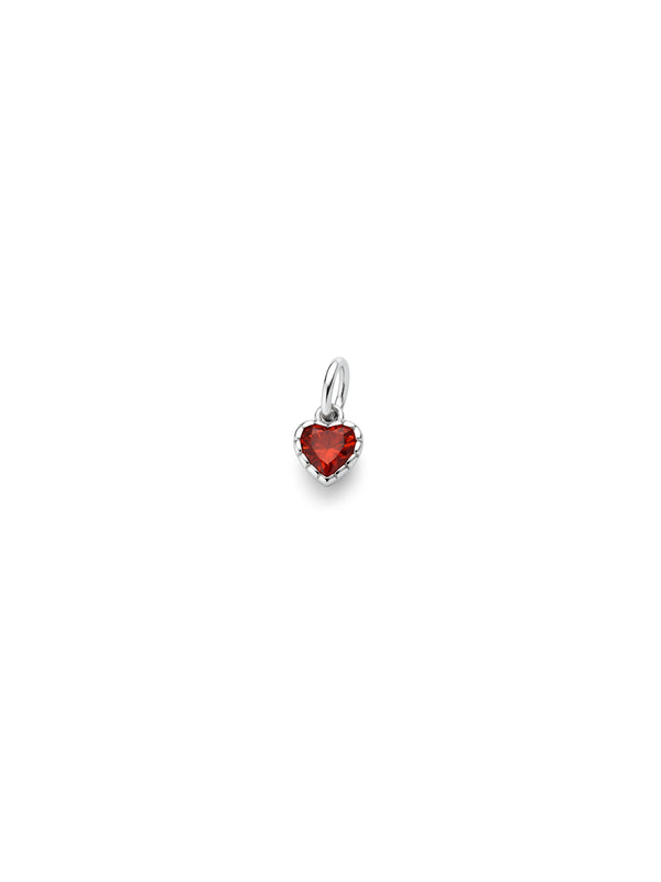 Pingente Mini Coração Vermelho - Prata 925