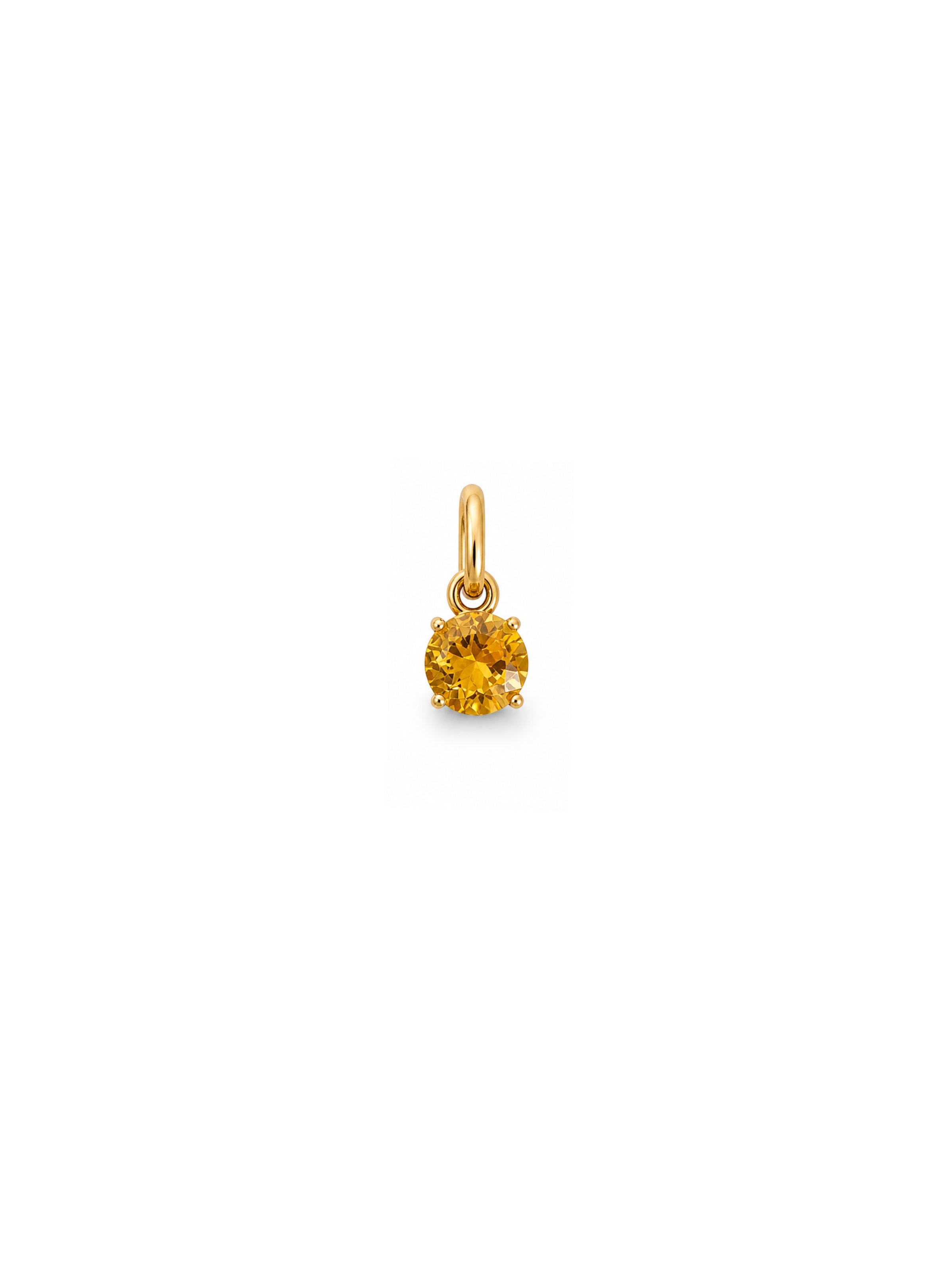 Pingente Solitário Amarelo - Dourado