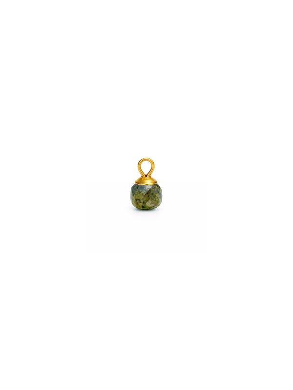 Pingente Mini Pedra Diopside Natural - Dourado
