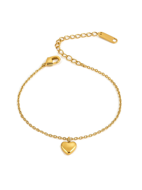 Pulseira Coração - Dourada