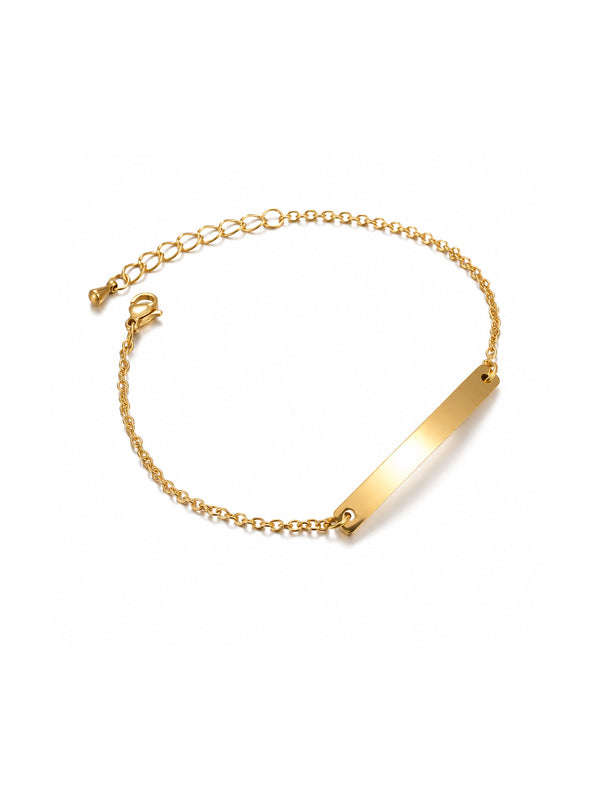 Pulseira Plaquinha - Dourada