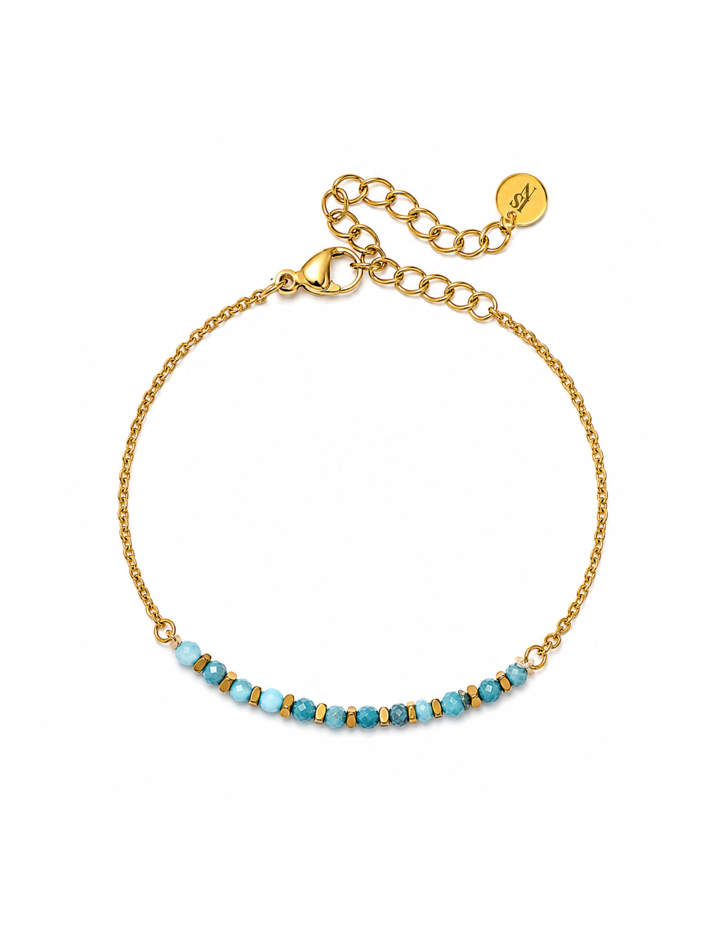 Pulseira Turmalina Paraíba - Dourada