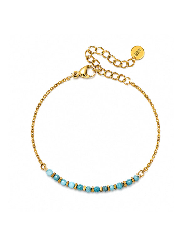 Pulseira Turmalina Paraíba - Dourada