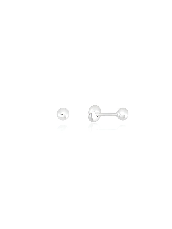 Brinco Bolinha Baby Press - Prata 925